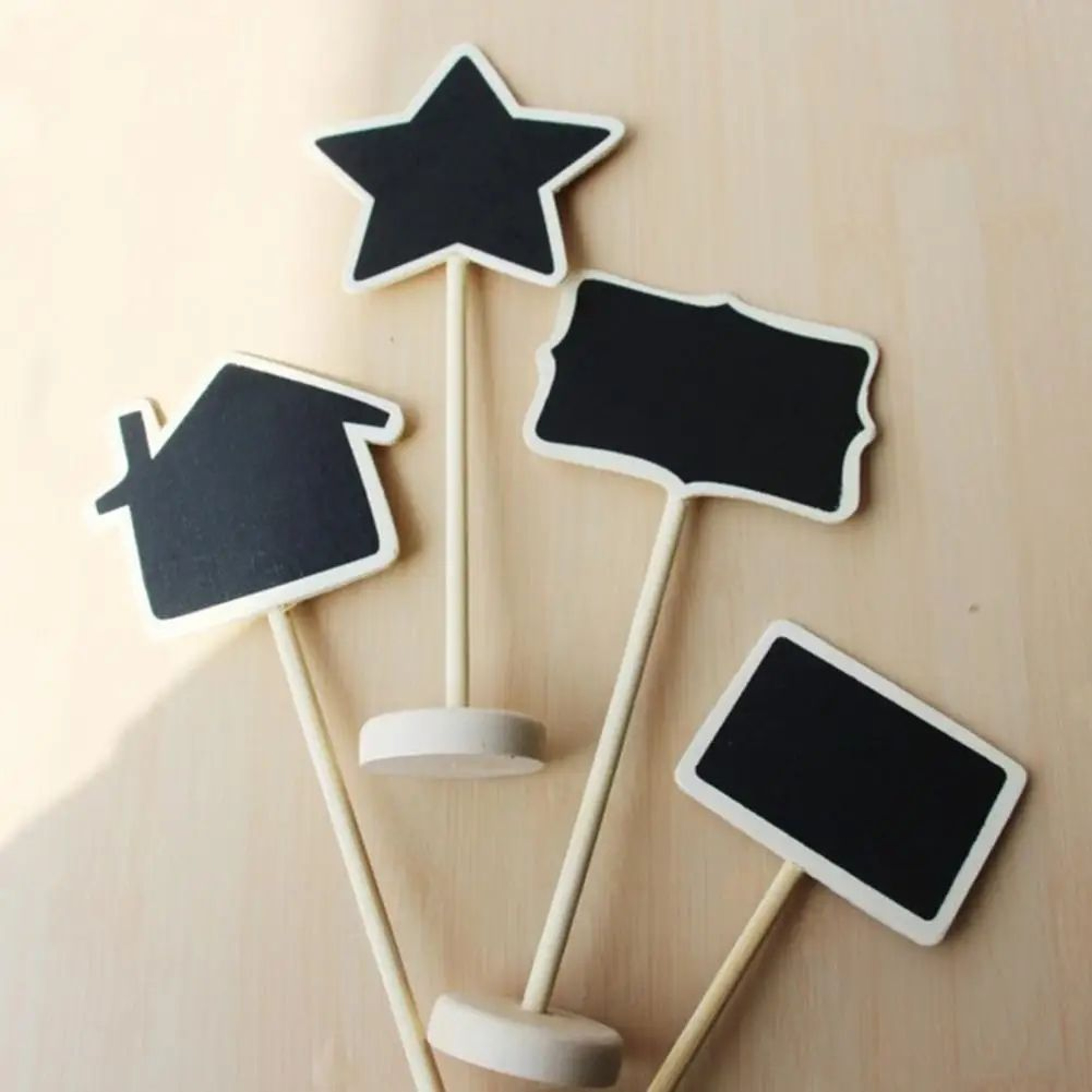 10 Pcs Mini Chalkboard Signs With Wooden Easels For Messages Table Numbers Events Cafes  Home Decor 3