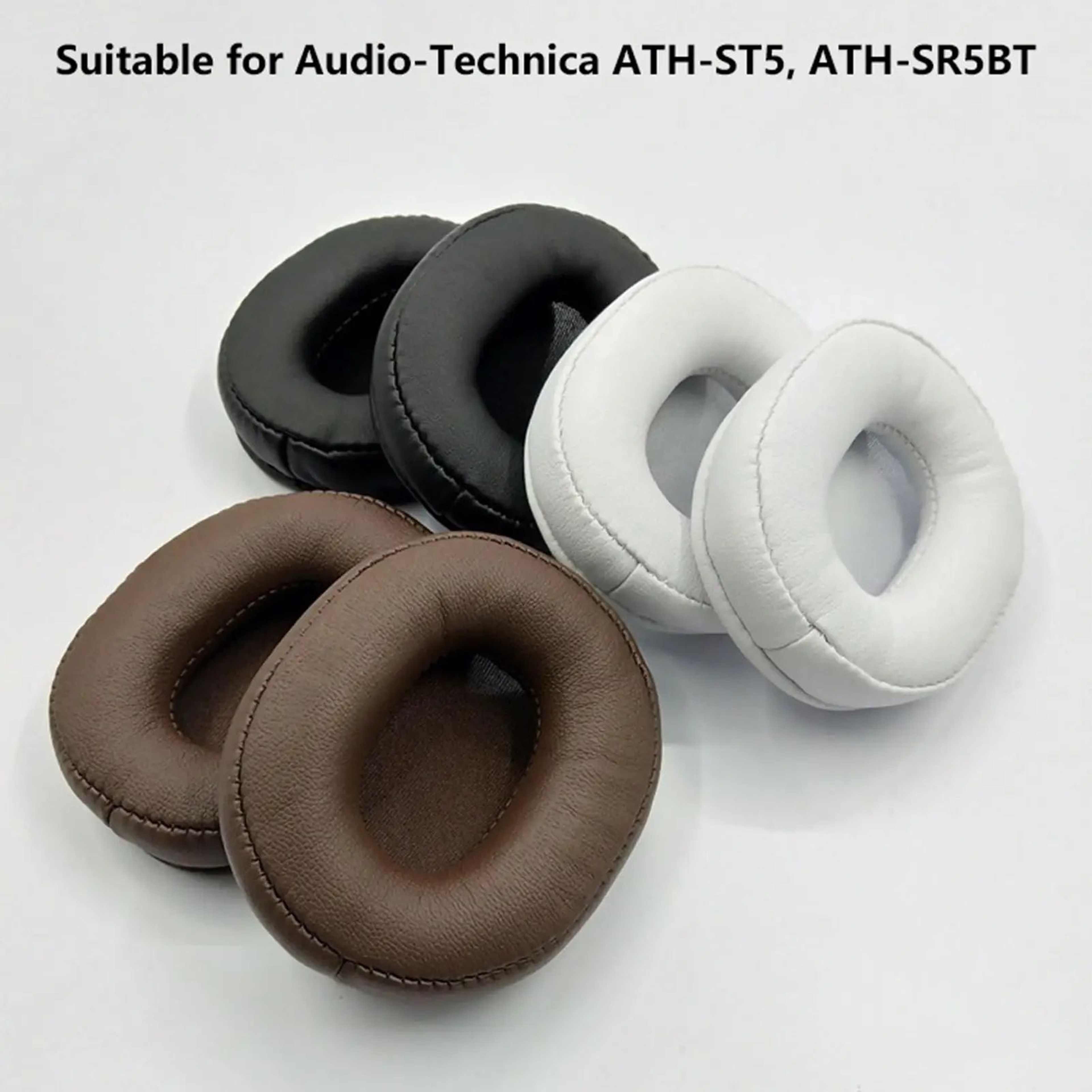 Replacement Ear Pads  Headband Cushion For AudioTechnica ATHSR5SR5BT Faux Leather Comfort Easy Inst 0