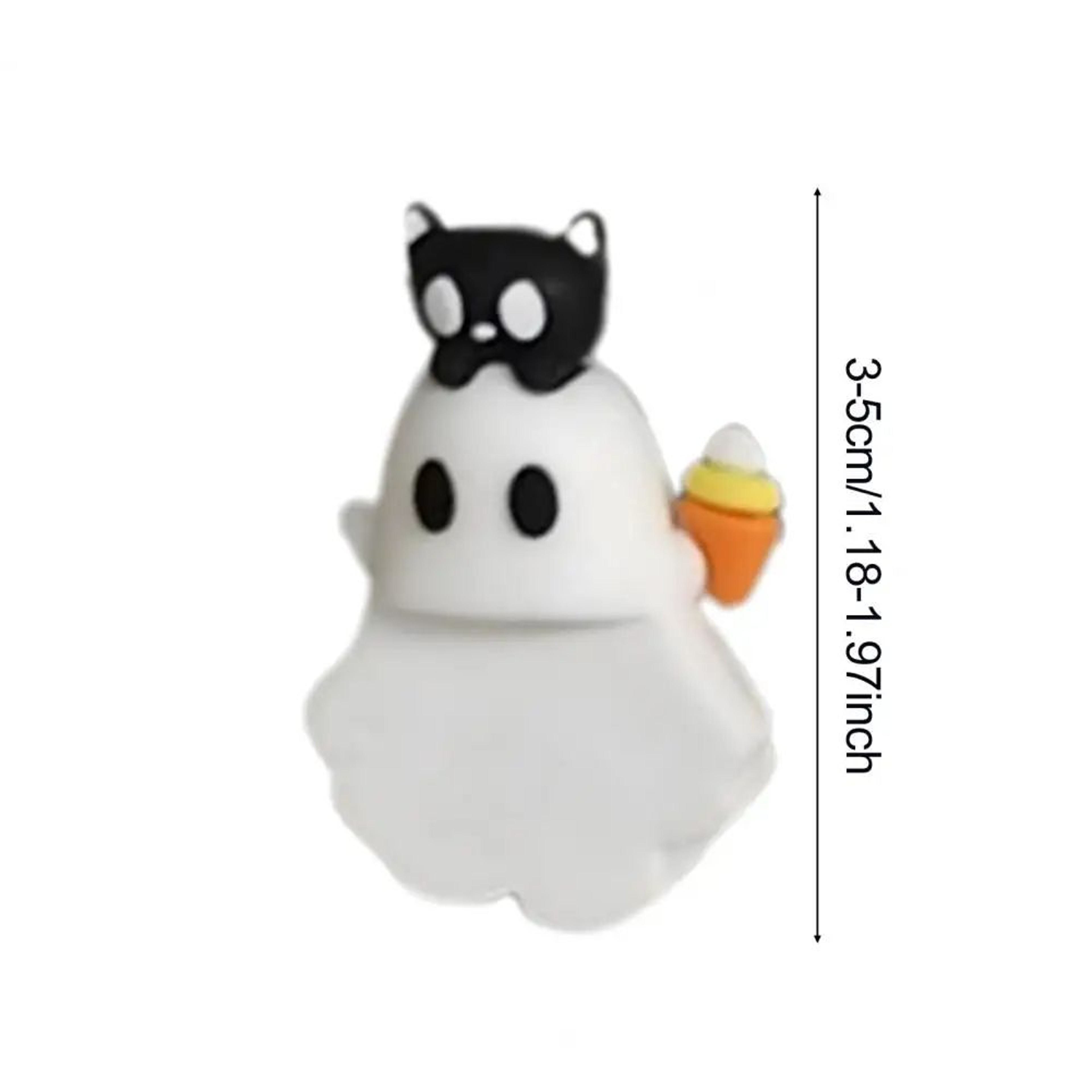 Cute Halloween Ghost Phone Buddy StickOn Mini Ghost Figures Adhesive Smartphone Topper Decor Kawaii 5