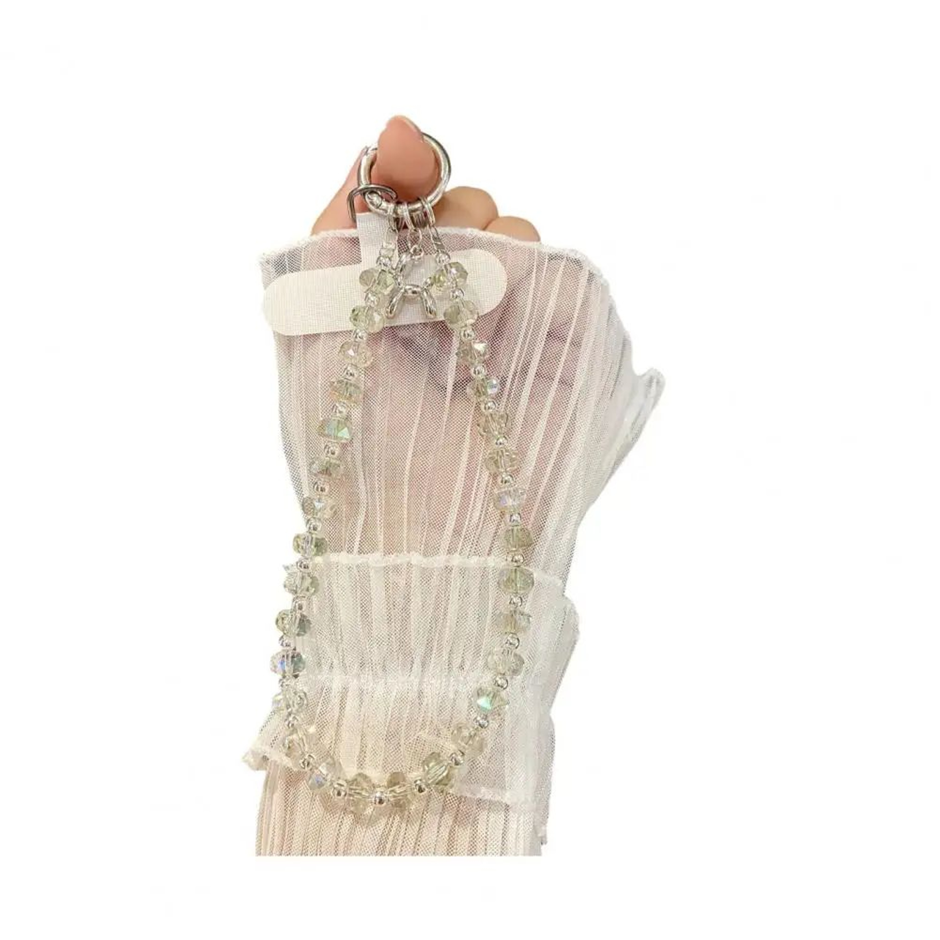 Faux Crystal Phone Strap Detachable Chain Glamorous Phone Lanyard Adjustable Wrist Strap Purse Char 10