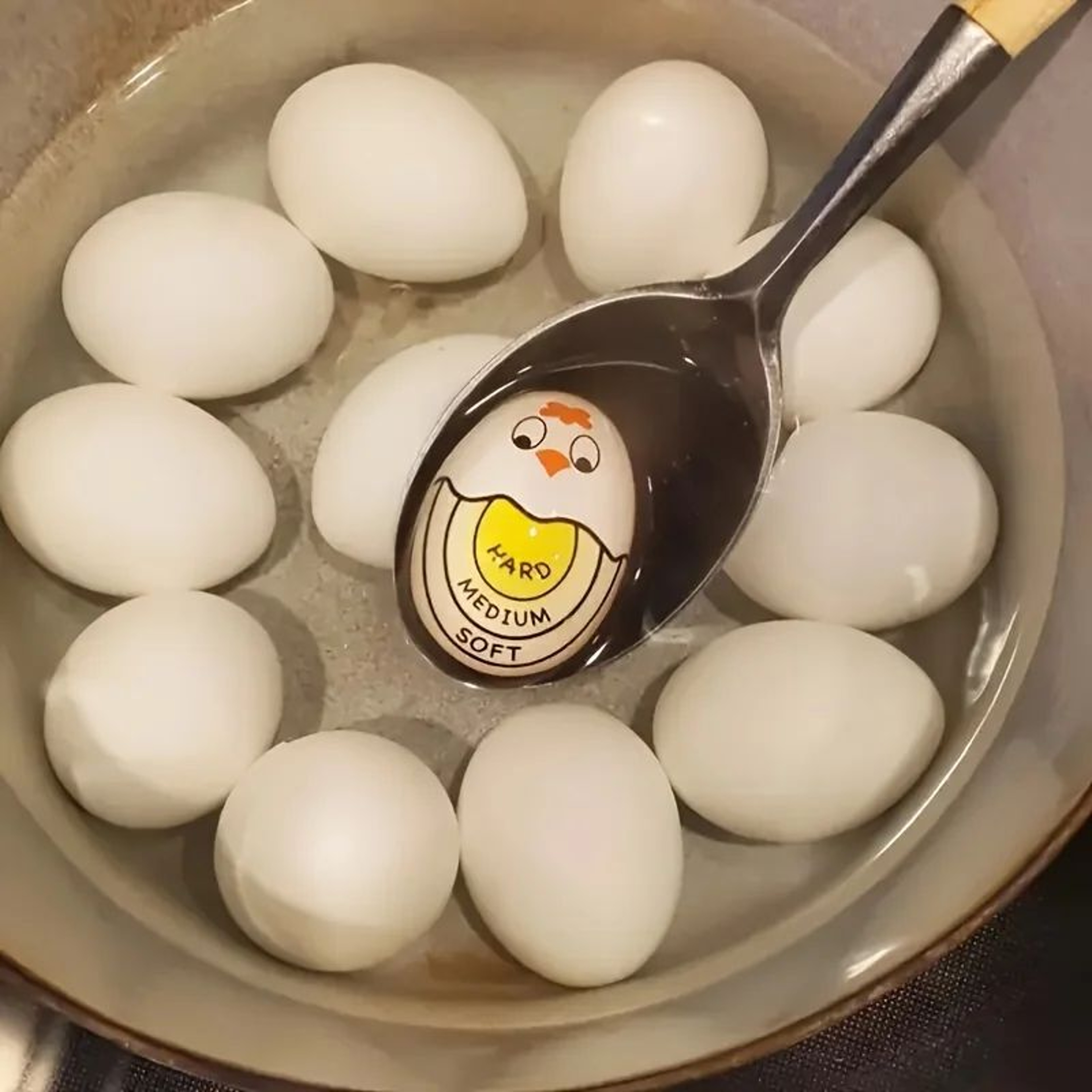 Color Changing Egg Timer Cute Cartoon Face Doneness Indicator Soft Medium Hard Boiled Eggs Perfect  0