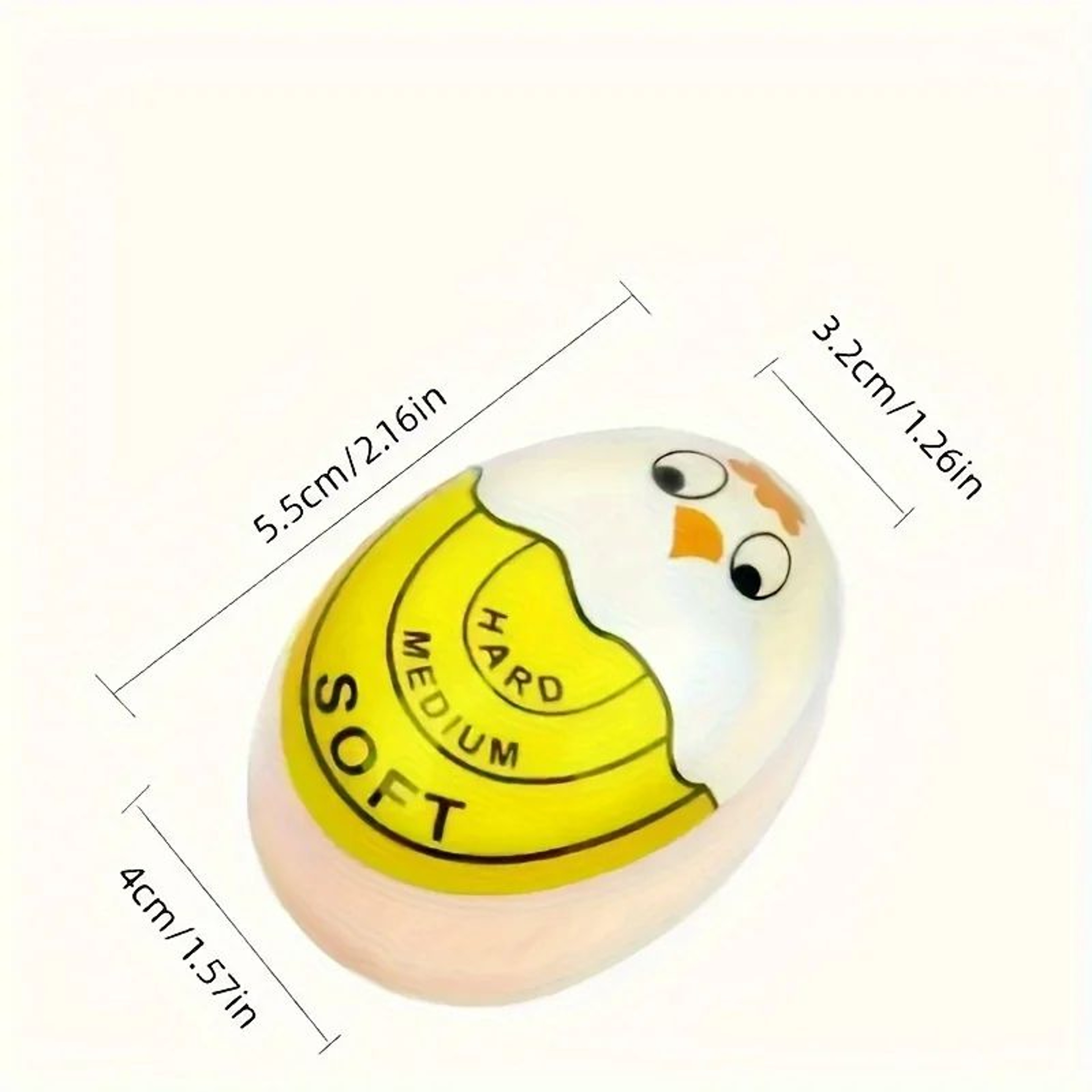Color Changing Egg Timer Cute Cartoon Face Doneness Indicator Soft Medium Hard Boiled Eggs Perfect  6