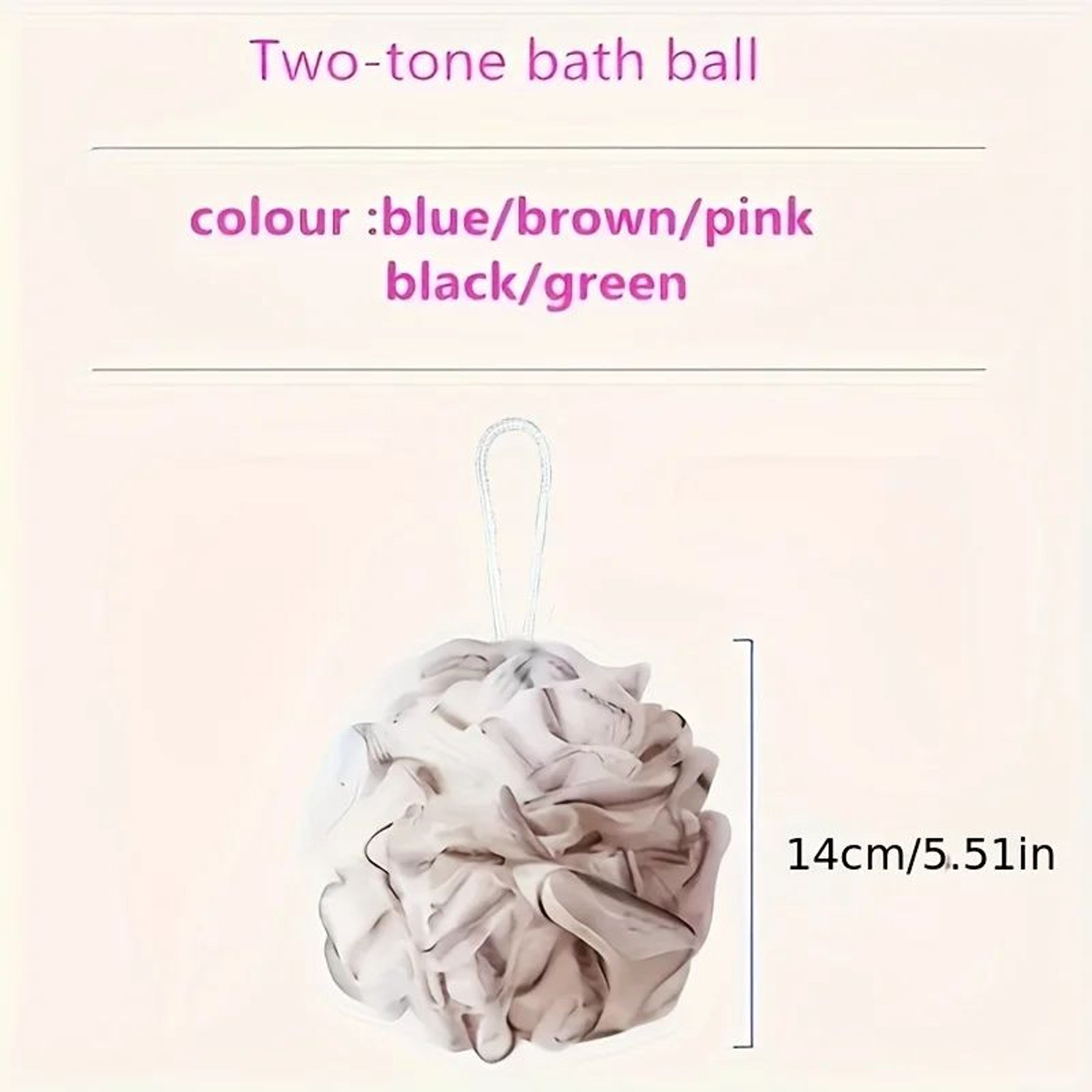 Luxury Shower Loofah Bath Sponge Super Soft Exfoliating Body Pouf Rich Lathering Shower Ball With H 3