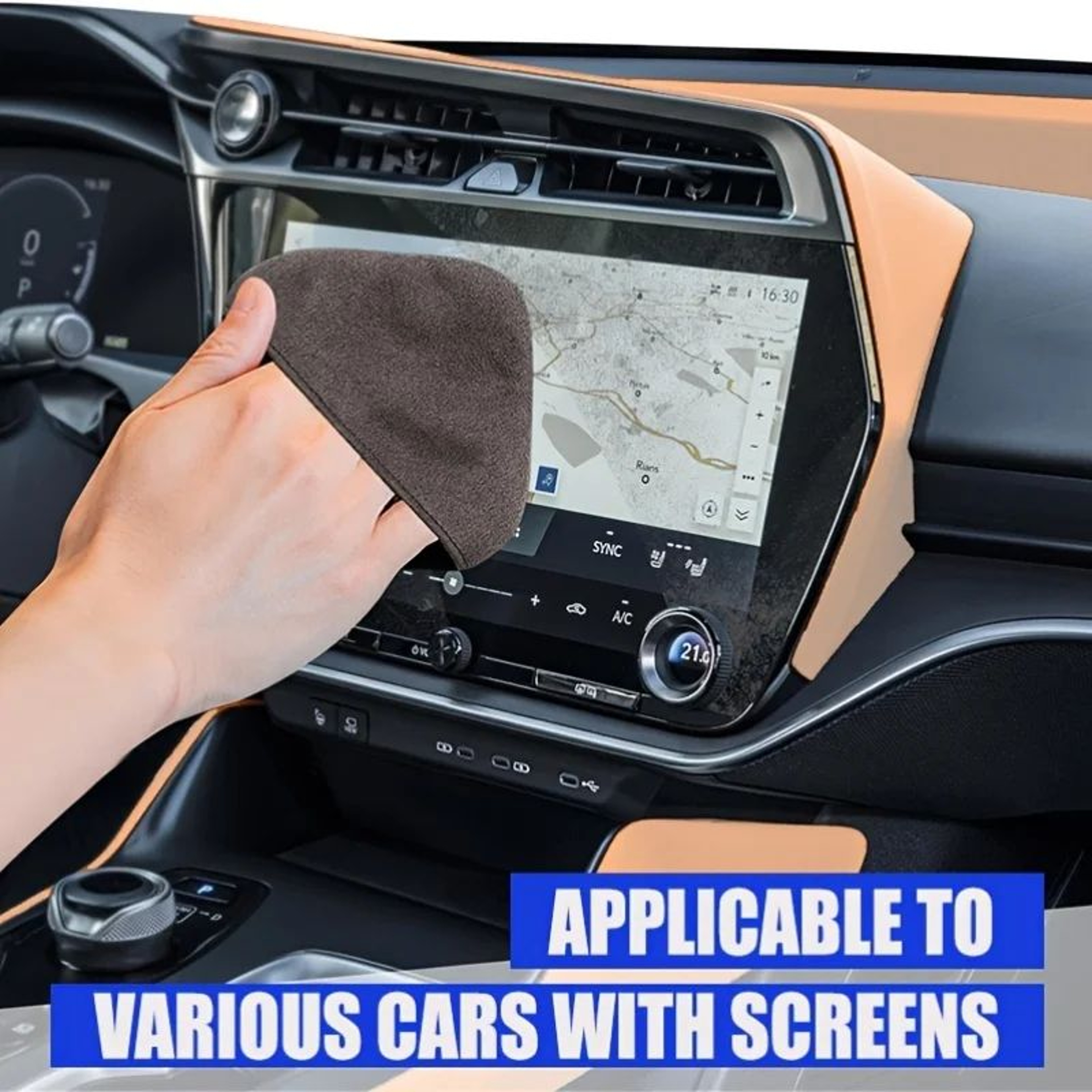 UltraFine Microfiber Car Touchscreen Cleaning Cloth StreakFree Dashboard Display Screen Wipe AntiSc 3