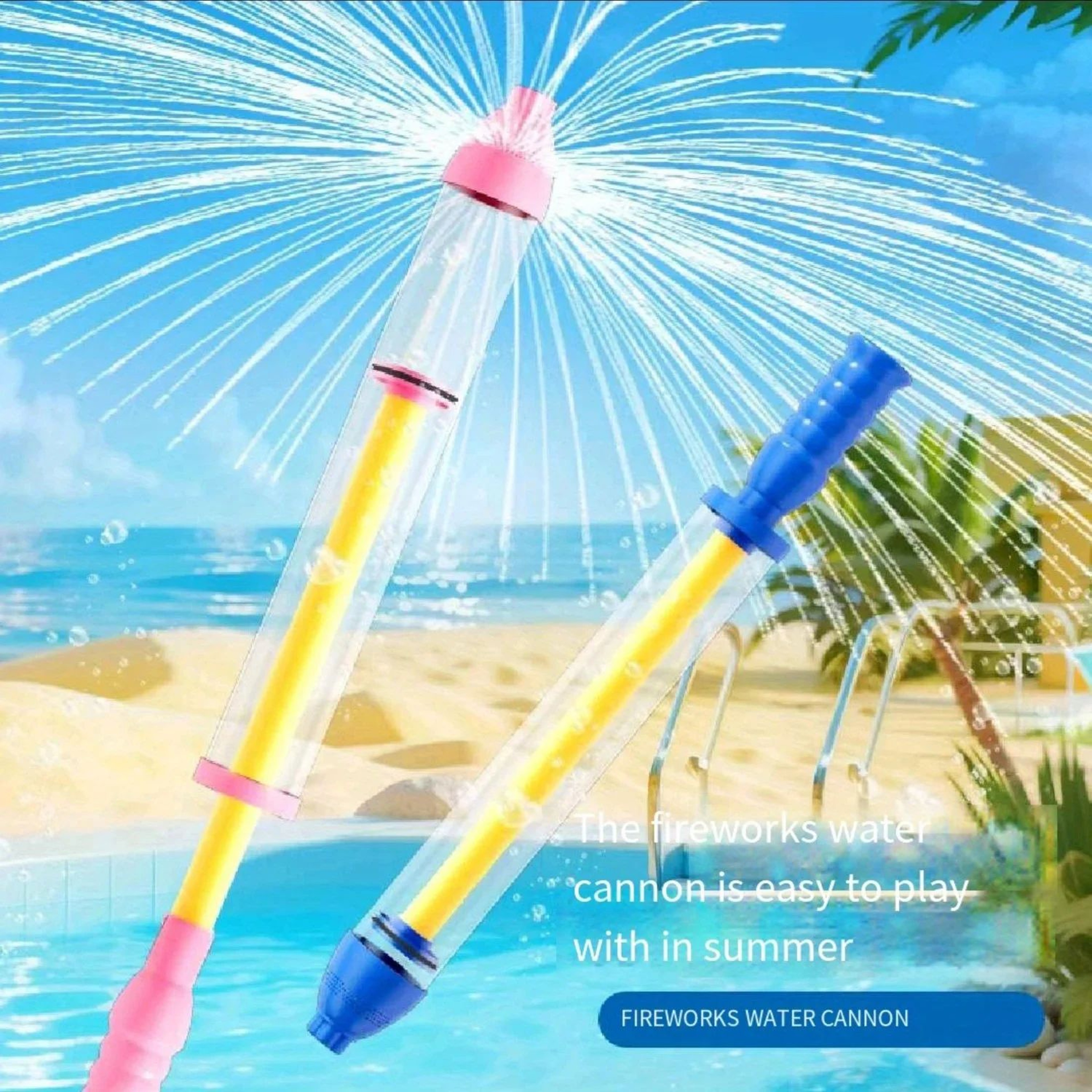 Firework Splash Water Gun Set  Portable PullOut Water Squirter Toy For Kids  Adults Outdoor Water F 2