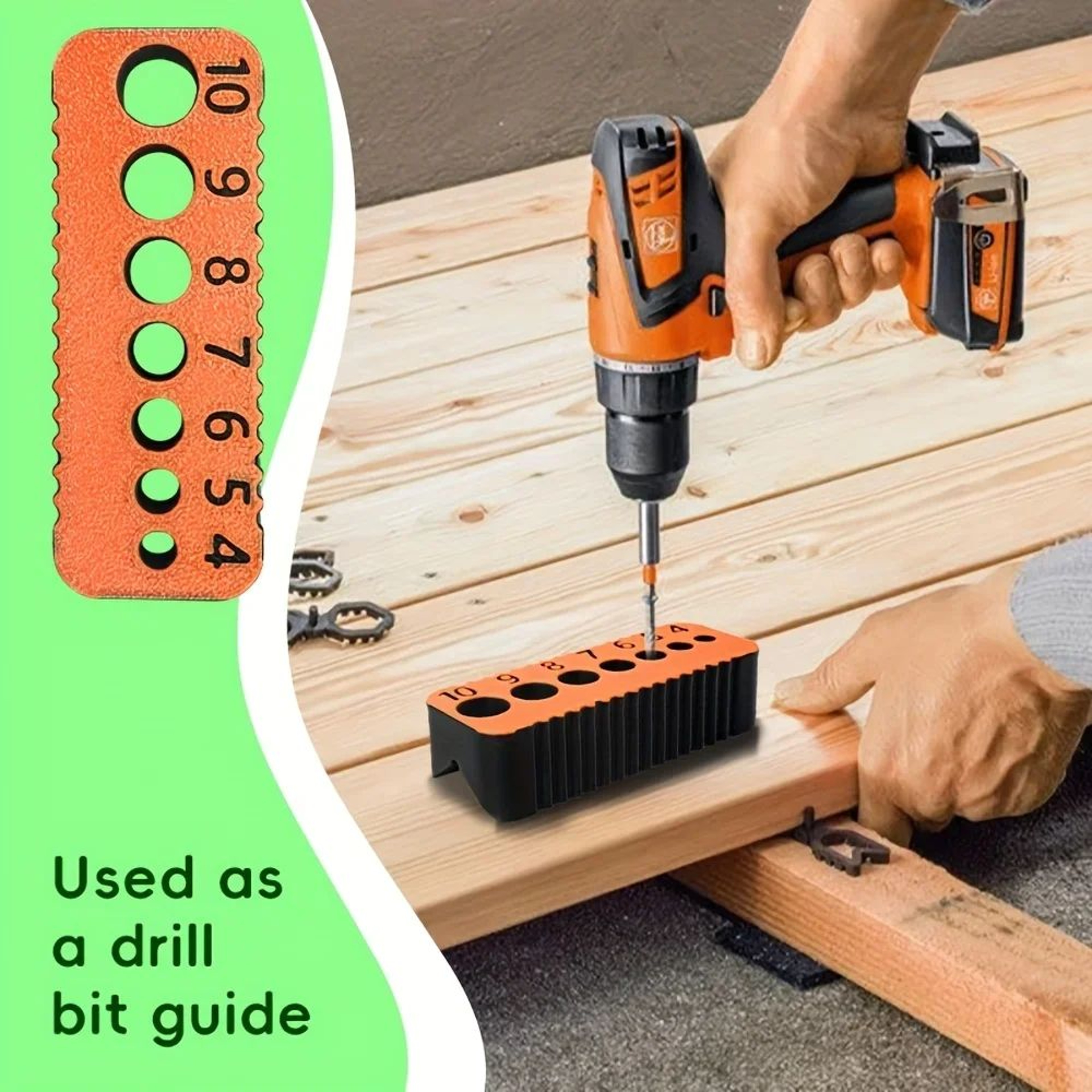 HeavyDuty Drill Guide Jig 410mm With Numbered Scale  Precision Hole Locator For Woodworking Straigh 0