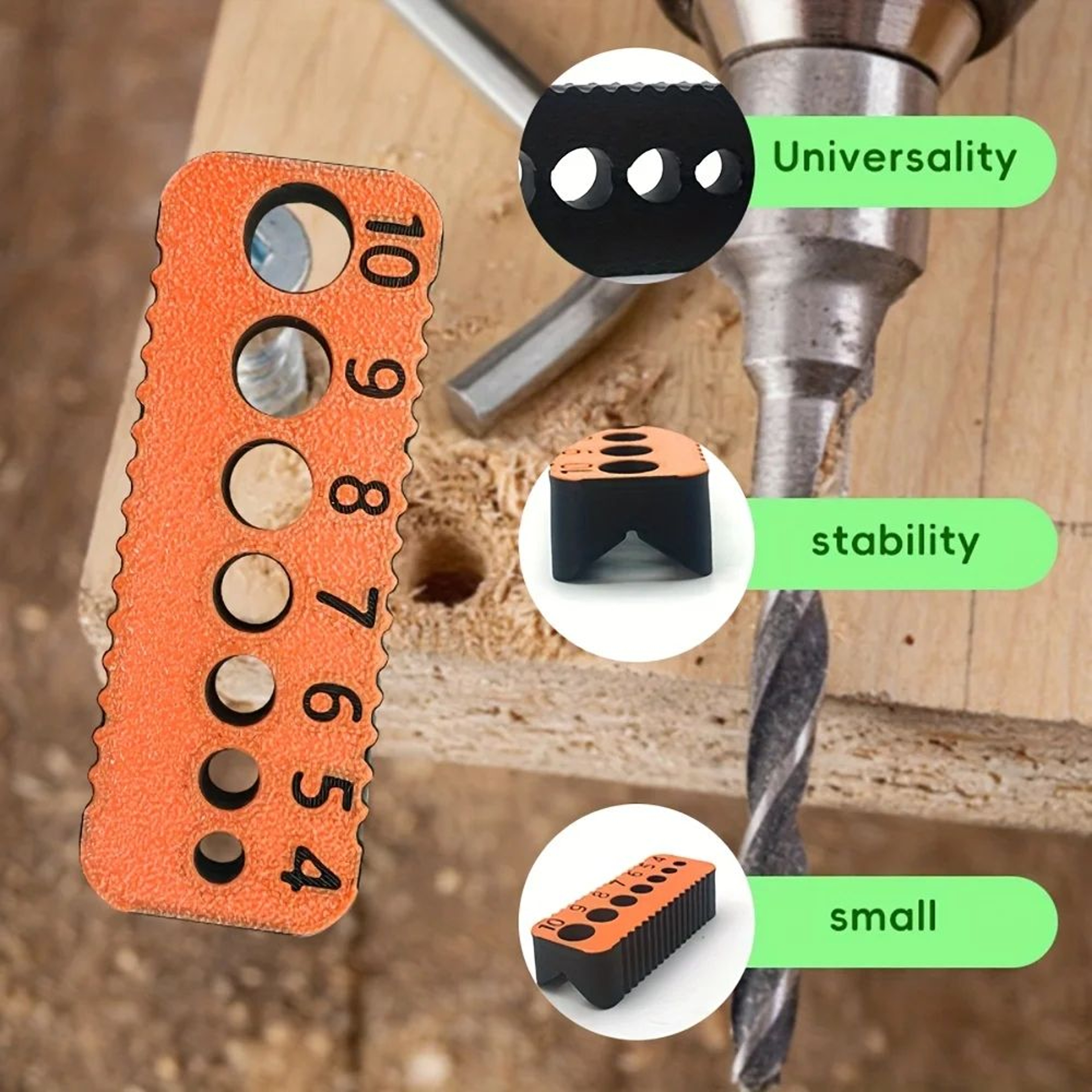 HeavyDuty Drill Guide Jig 410mm With Numbered Scale  Precision Hole Locator For Woodworking Straigh 3