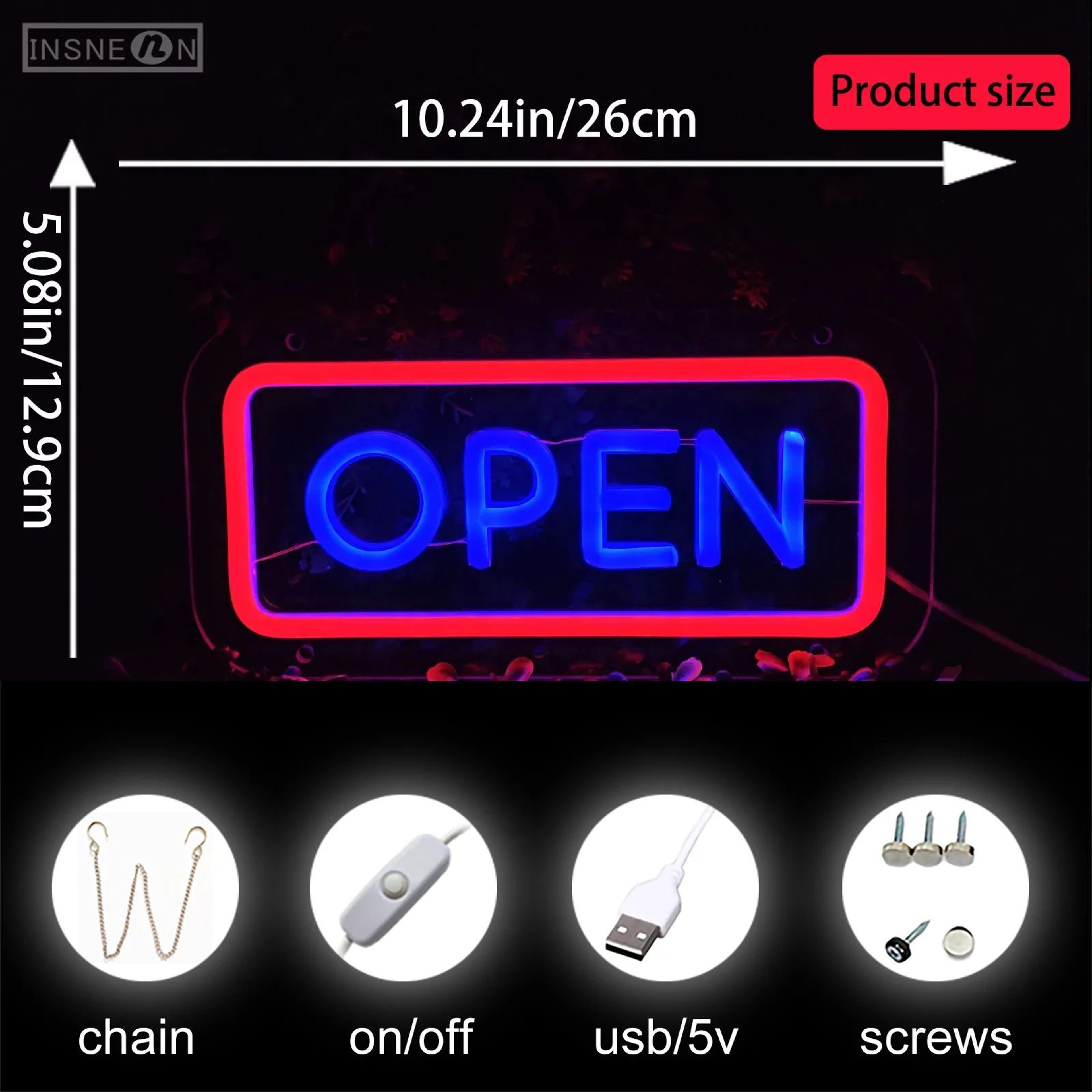 LED Open Neon Sign For Shop Window  USB Wall Hanging Light For Storefront Salon Cafe  Room Decor Br 1