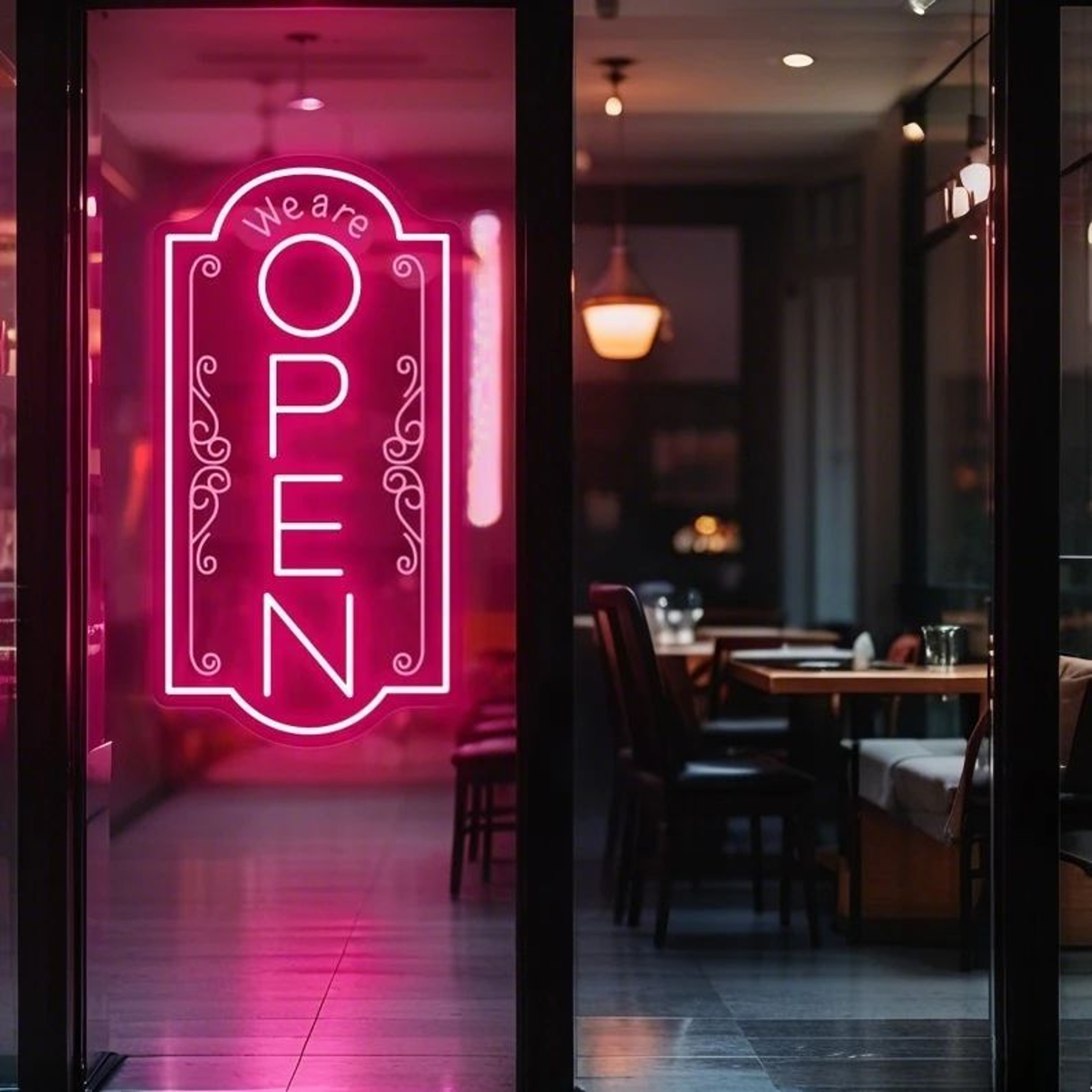 Were Open Neon Sign For Store Window  Vintage LED OpenClosed Light For Shop Restaurant Cafe Busines 7
