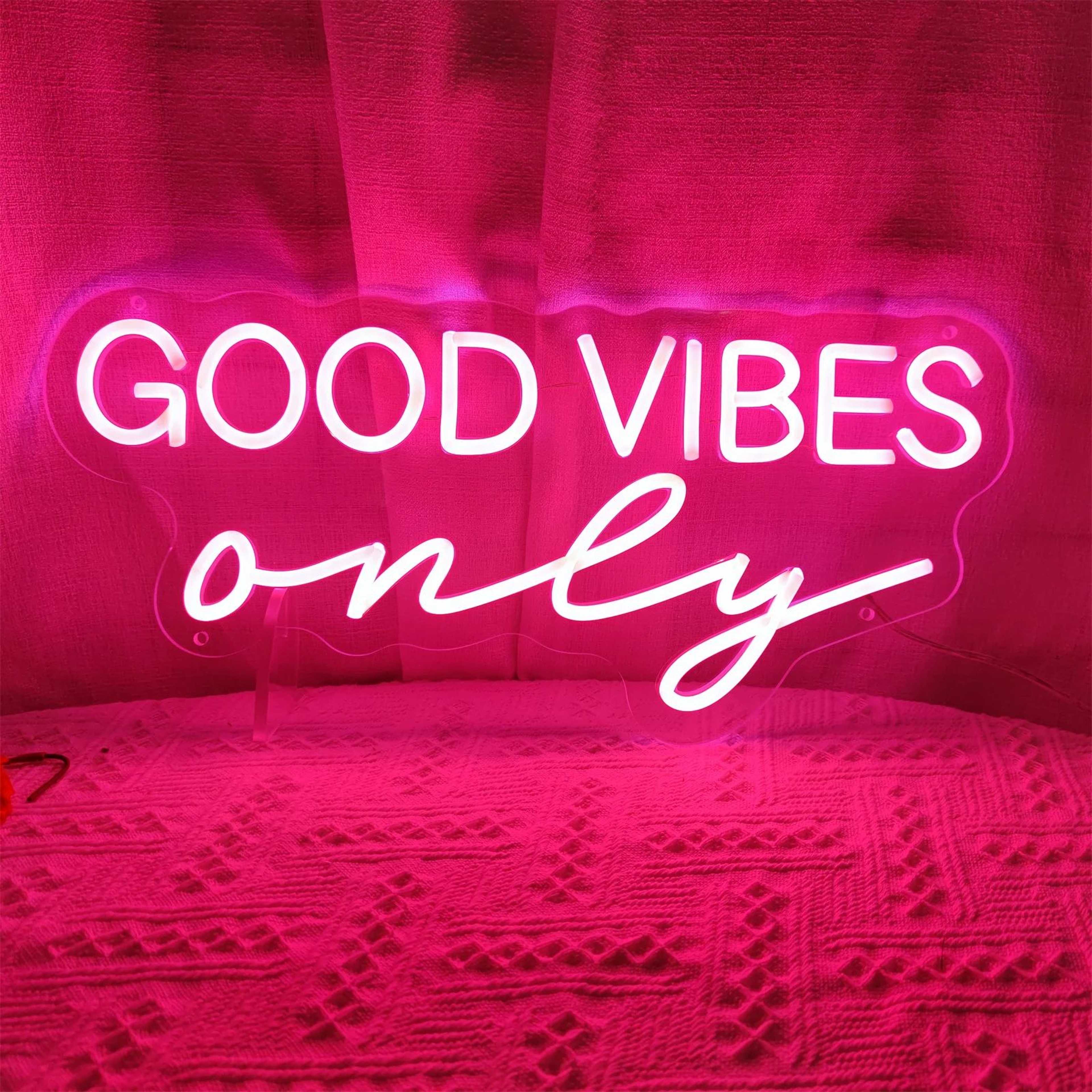 Good Vibes Only LED Neon Sign  USB 5V Wall Light Decor For Bedroom Party Birthday  Wedding Aestheti 7