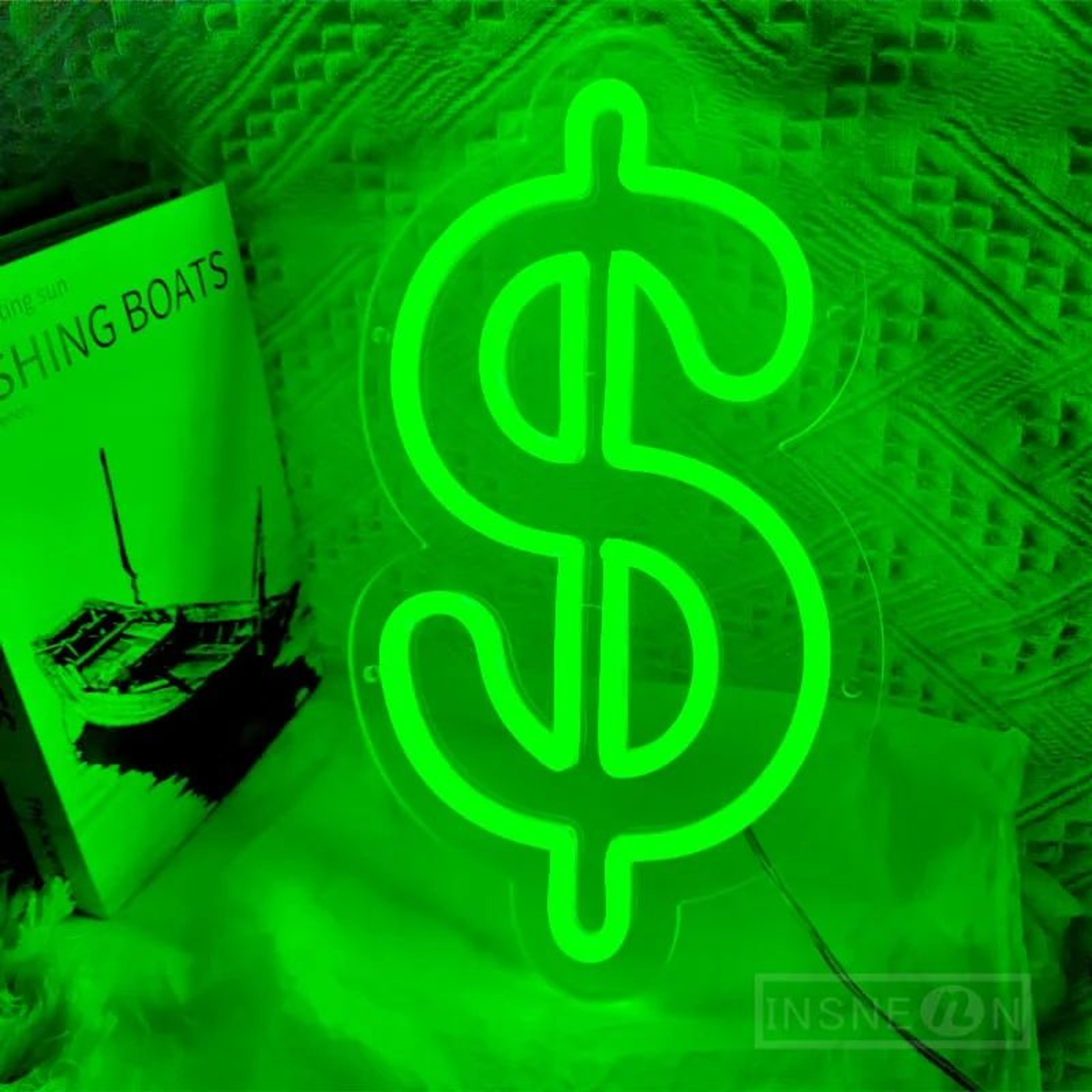 Dollar Sign LED Neon Light  USB Wall Decor For Bar Pub Club Garage  Business Aesthetic Room Bedroom 1