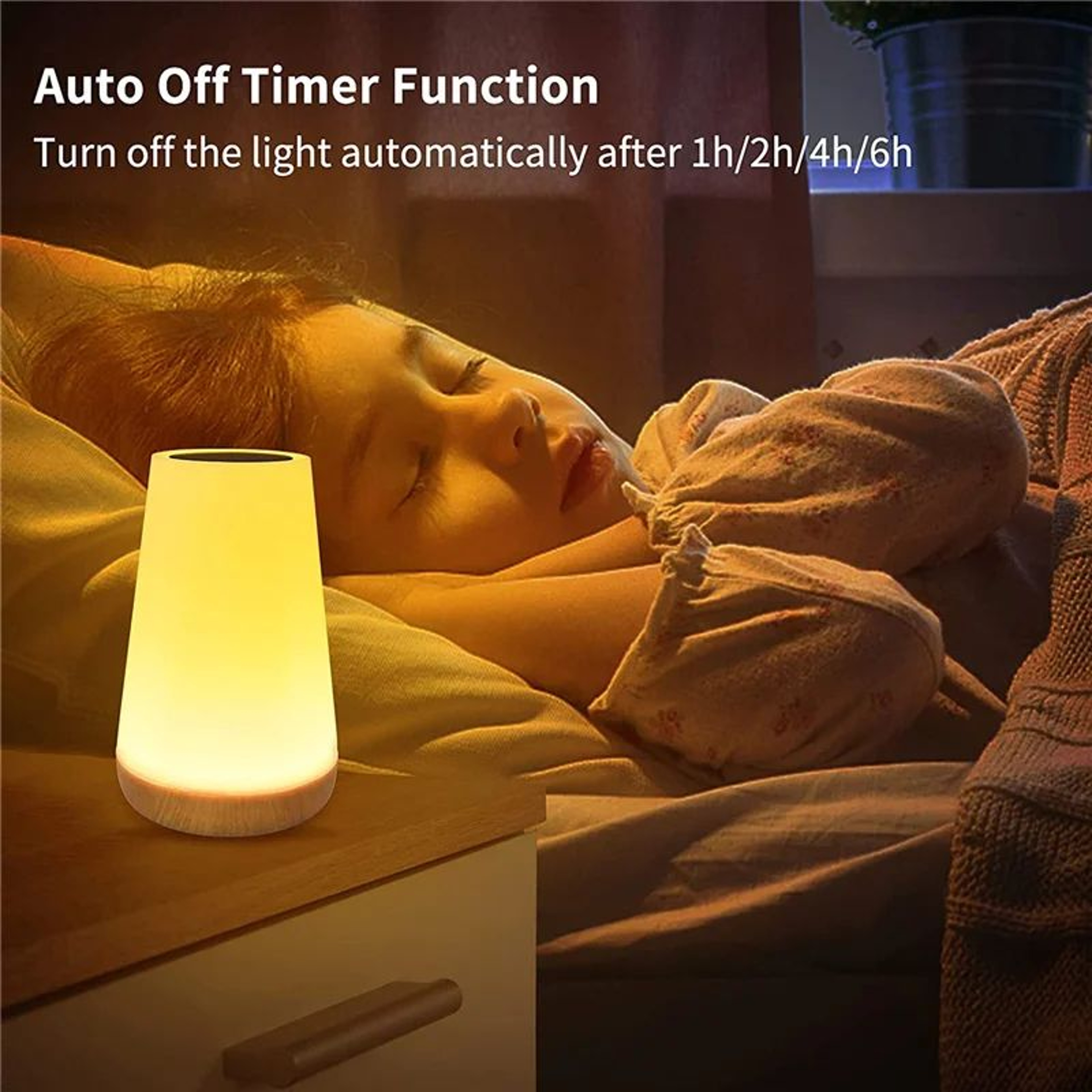 13Color RGB Night Light USB Rechargeable Table Lamp Remote Control Touch Dimmable Bedside Light For 4