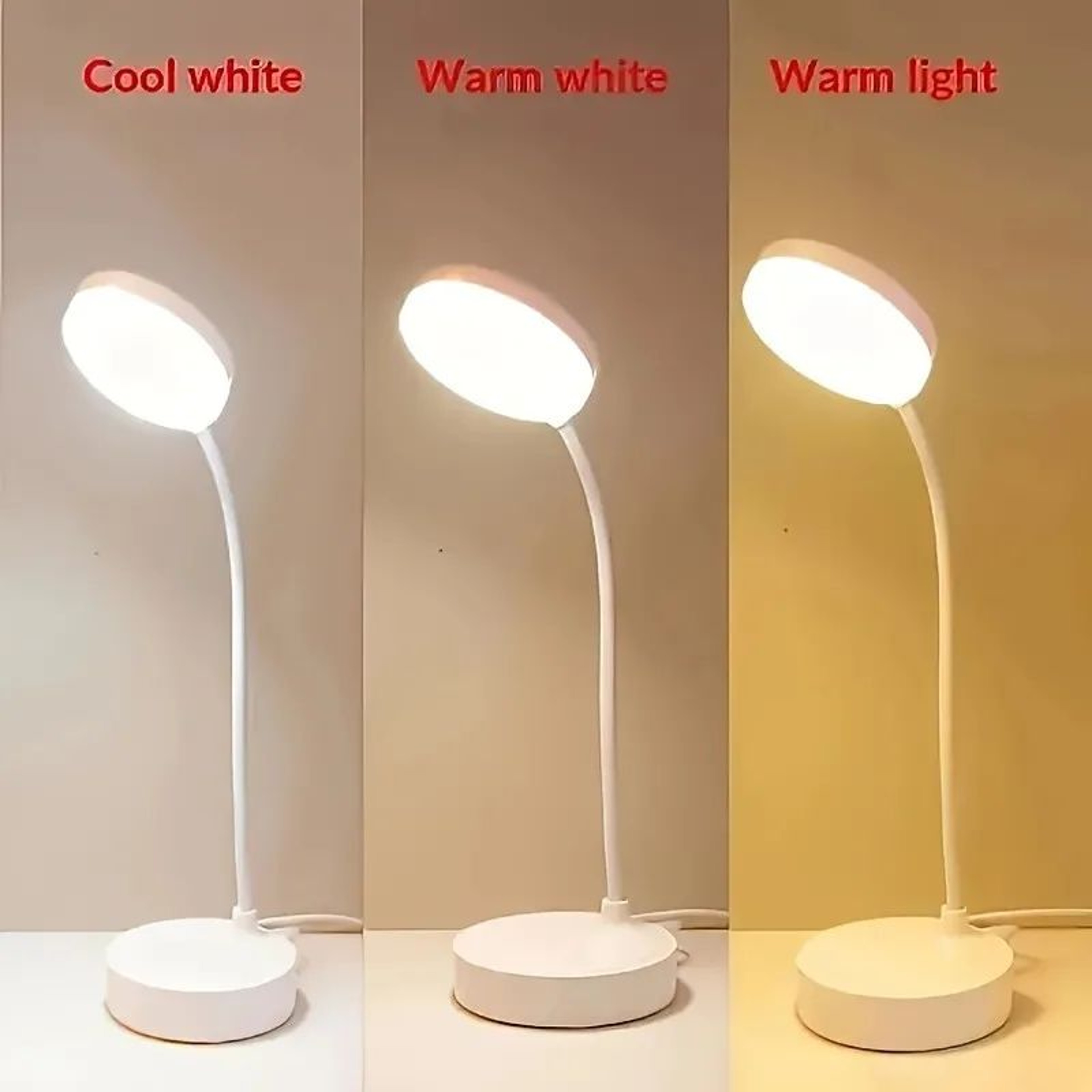 Flexible USB Powered LED Desk Lamp 3Level Dimmer WarmWhite EyeCare Reading Light For Home Office St 3