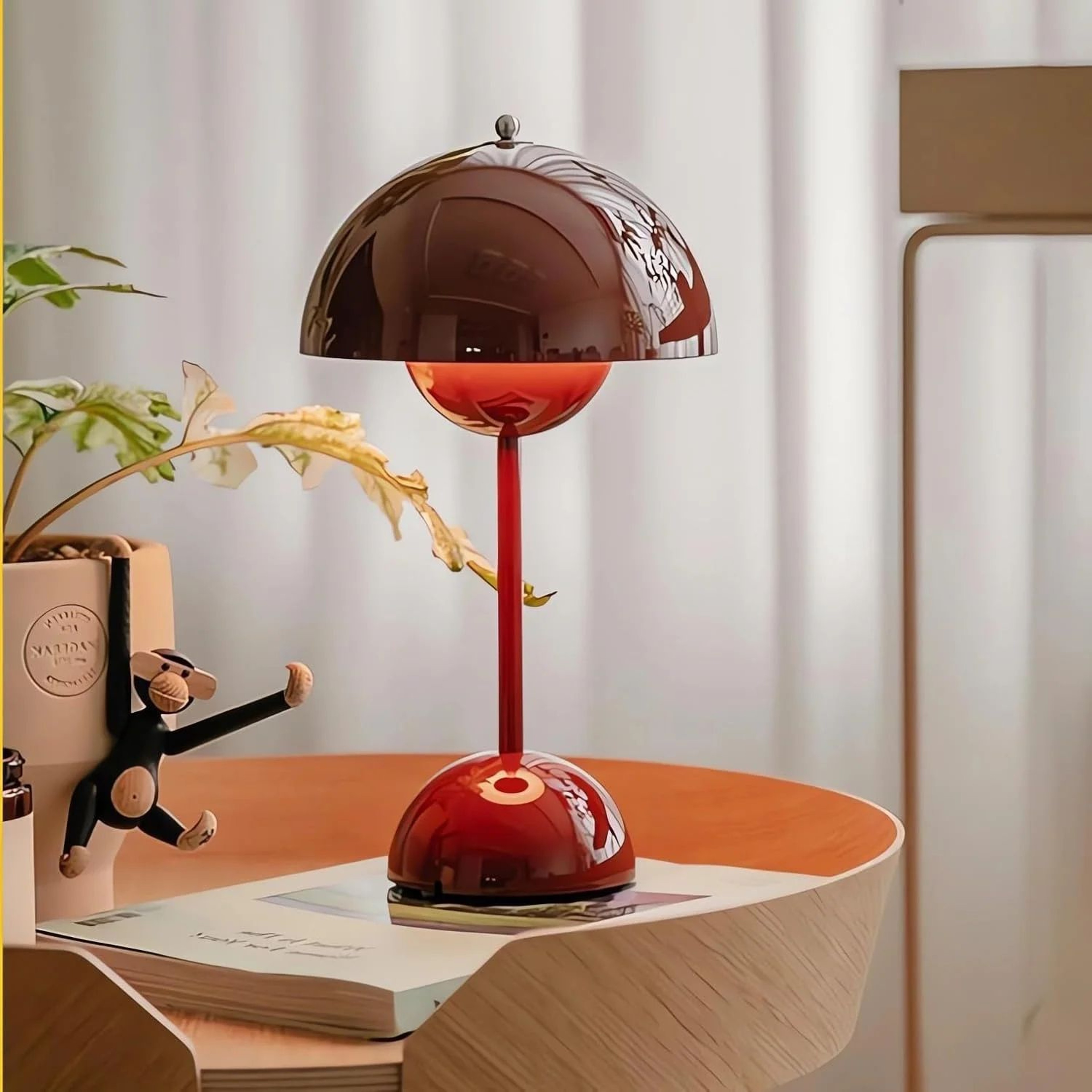 Rechargeable Flower Bud LED Table Lamp Modern Ambient Bedside Light Cordless Decorative Mood Lamp F 8