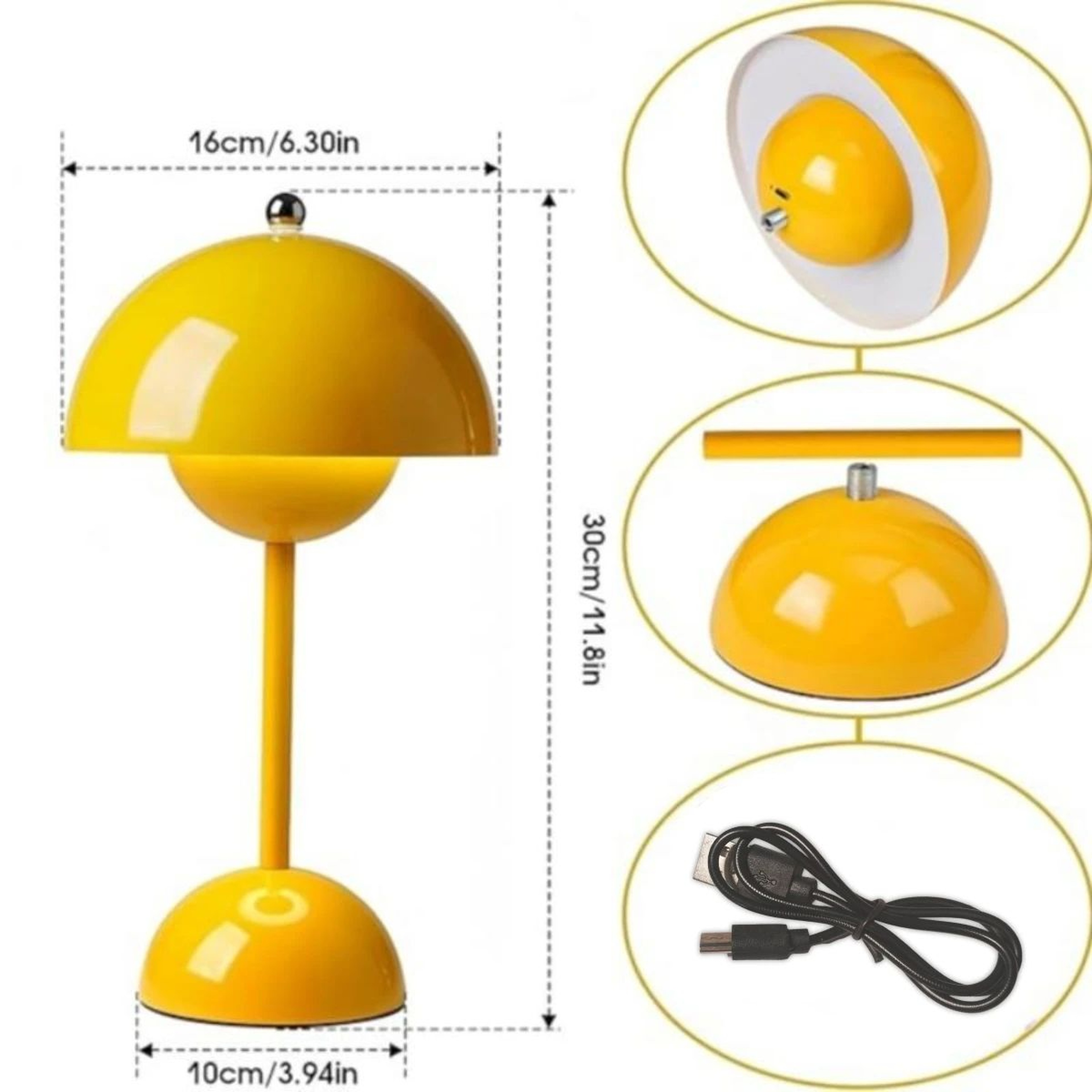Rechargeable Flower Bud LED Table Lamp Modern Ambient Bedside Light Cordless Decorative Mood Lamp F 12