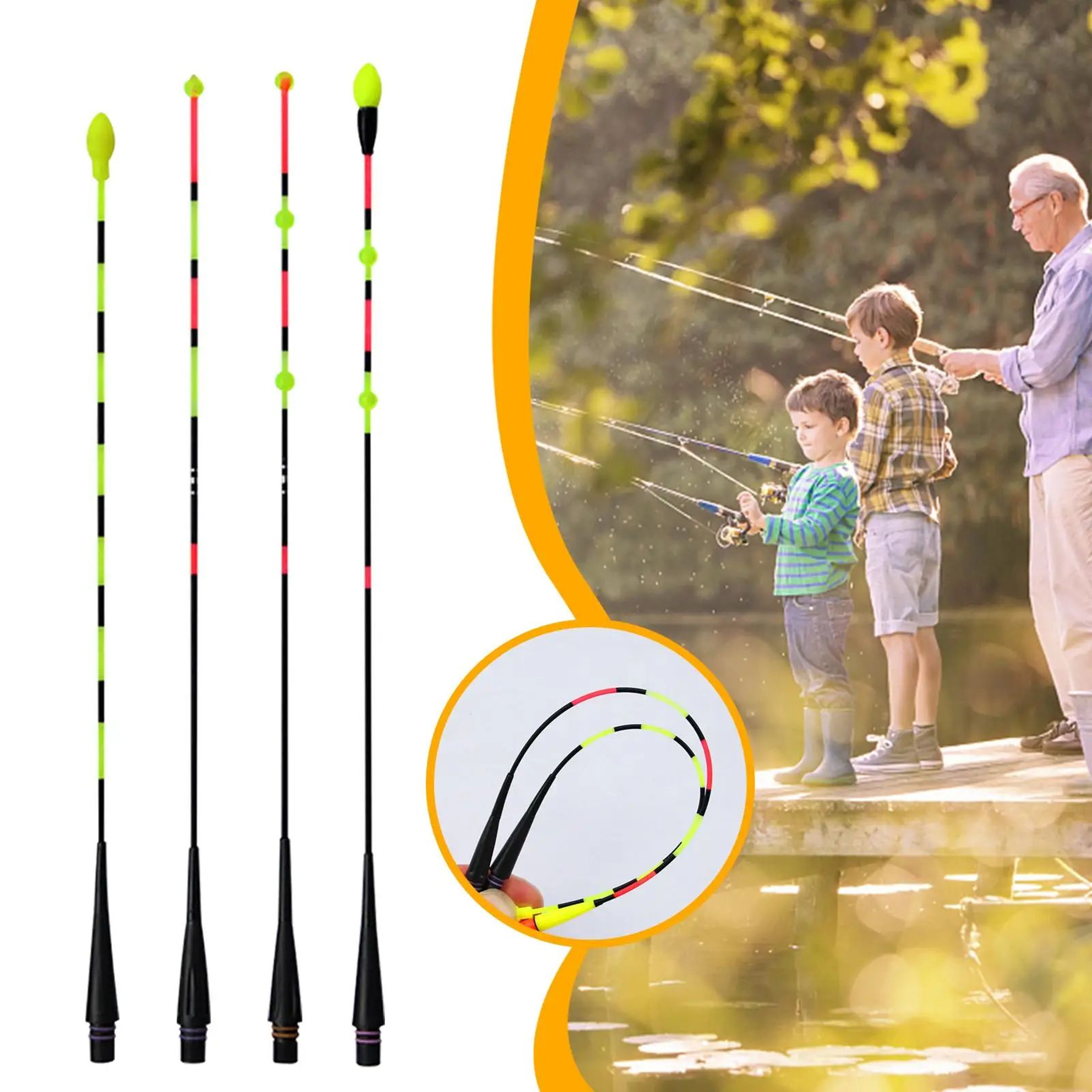 MY7 GravitySensing Fishing Float Bite Indicator  Flash Color Drift Tail Bobber For River  Lake Hook 5