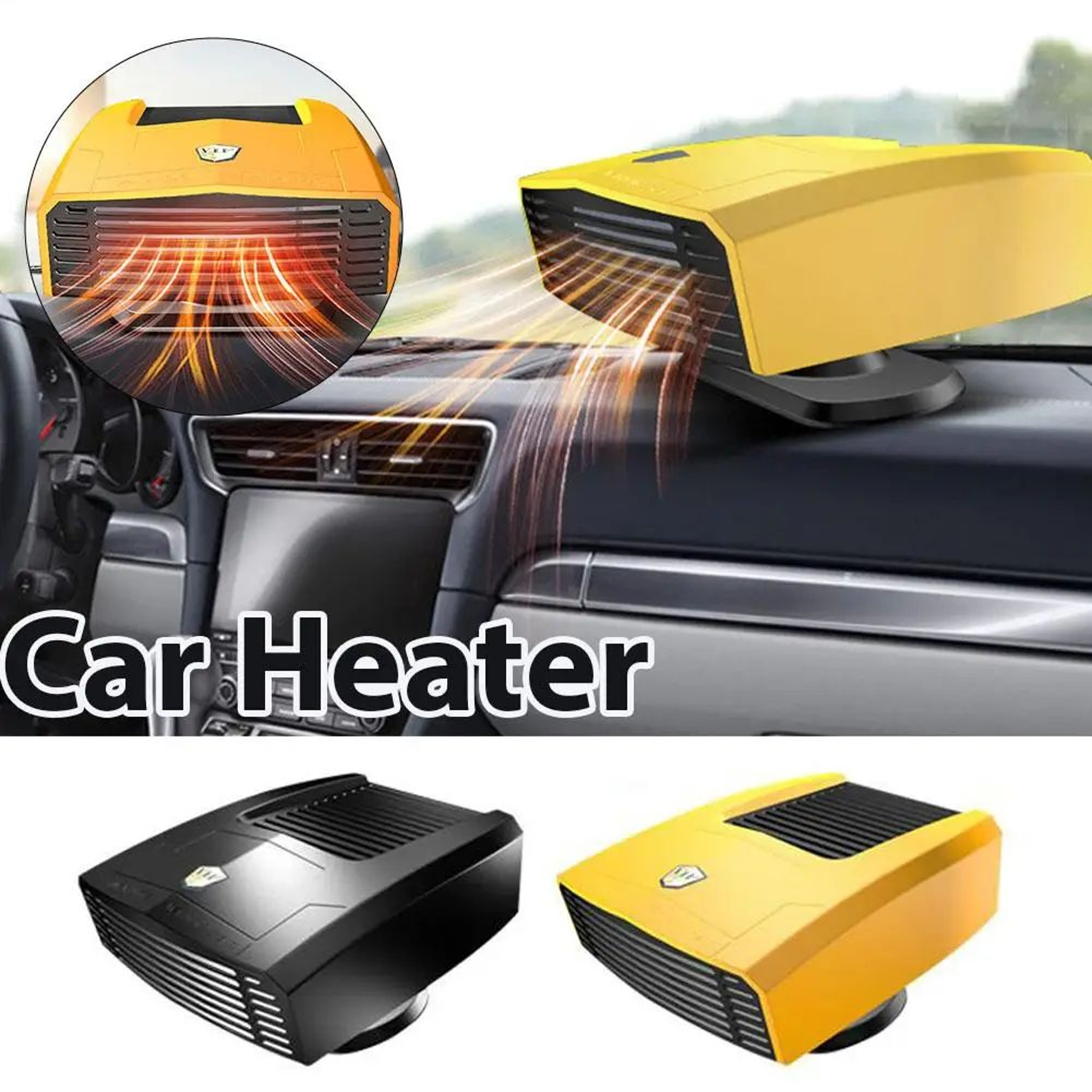 12V Car Heater Defroster 2in1 Fast HeatingCooling Fan  360 Rotatable Windshield Defogger Auto Windo 1