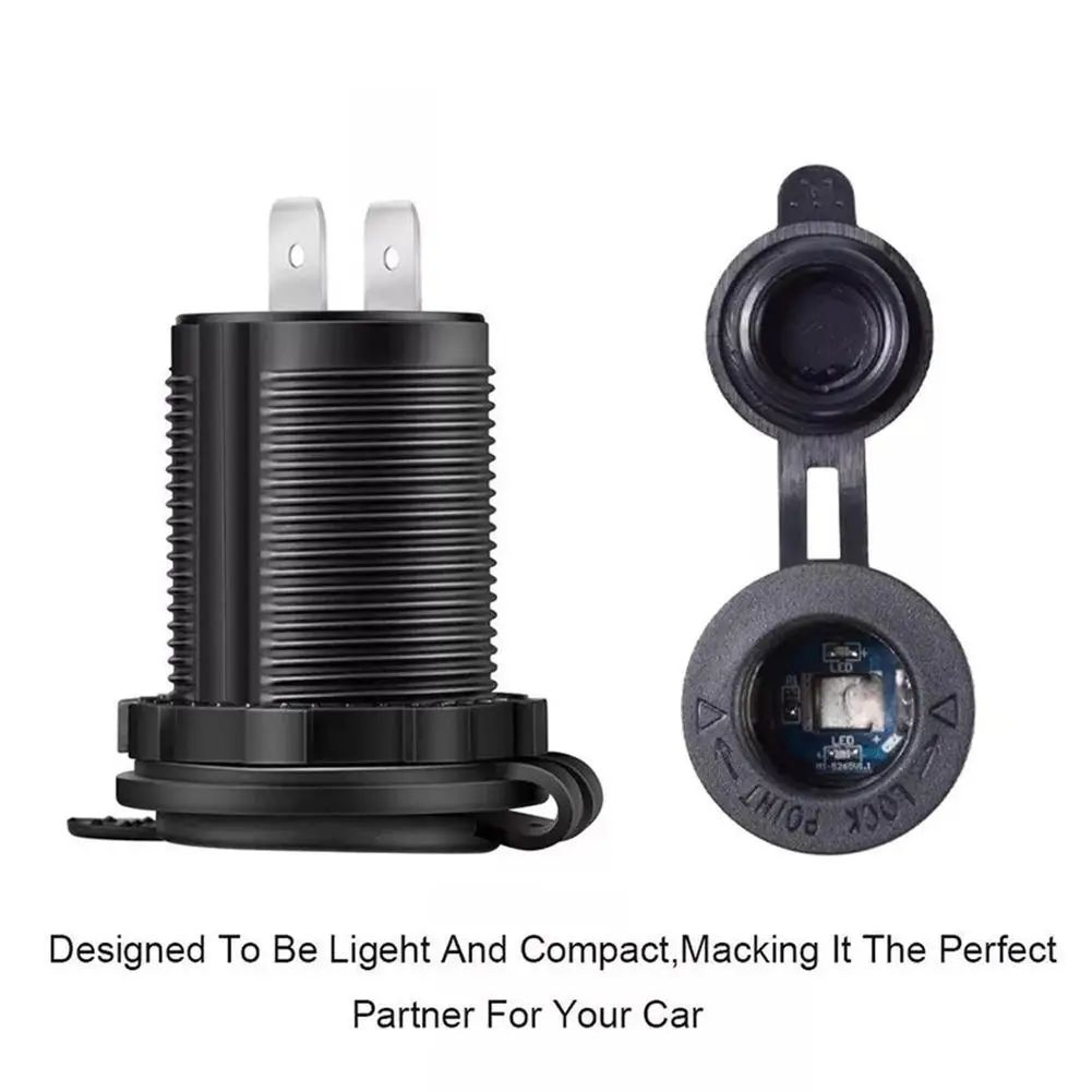 12V Waterproof Cigarette Lighter Socket Plug  Car Marine RV ATV Motorcycle Power Outlet Adapter Dur 16