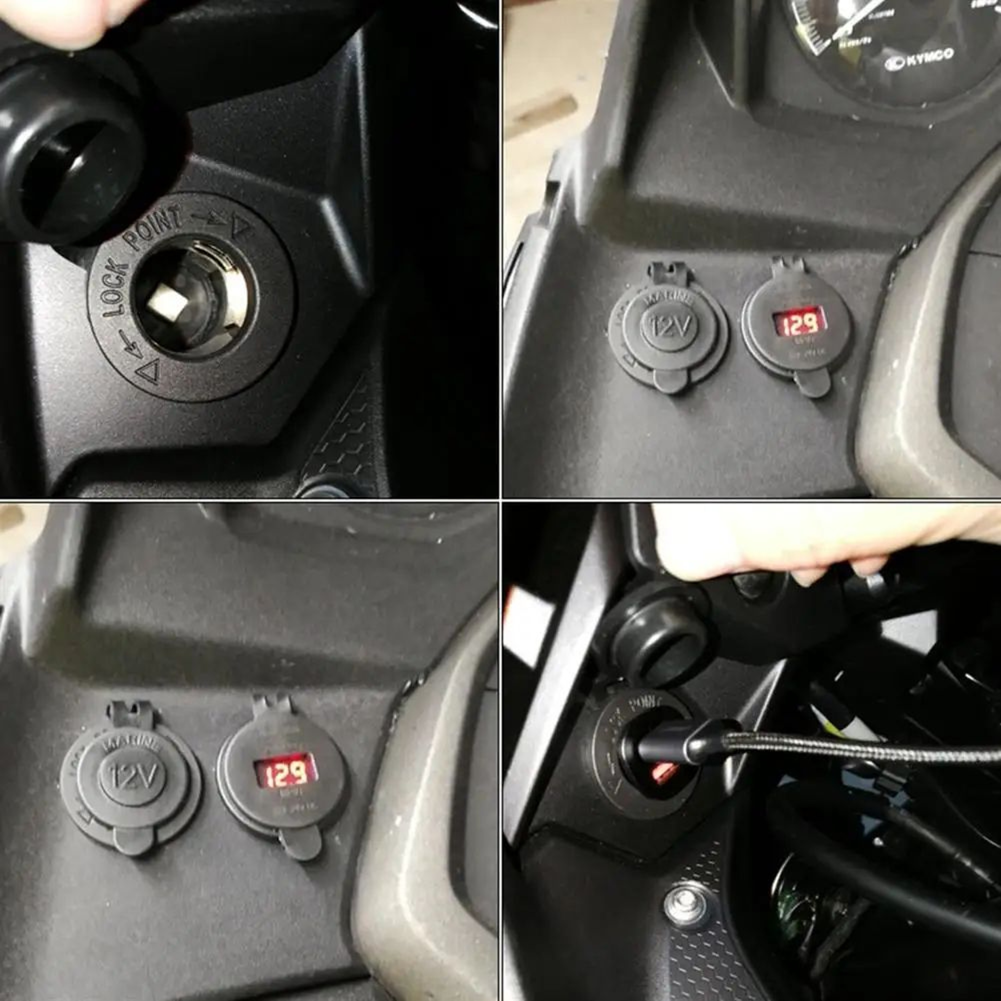 12V Waterproof Cigarette Lighter Socket Plug  Car Marine RV ATV Motorcycle Power Outlet Adapter Dur 18