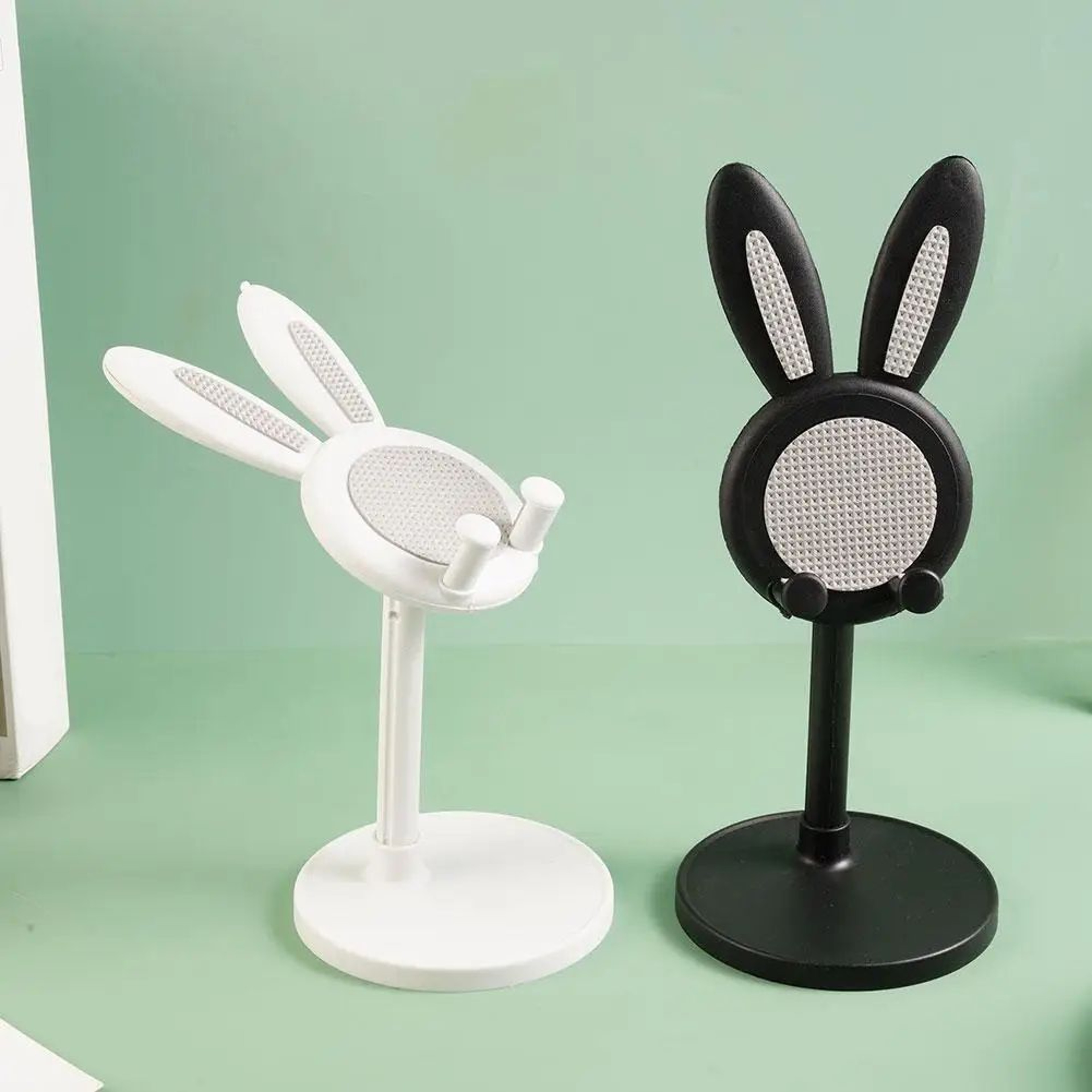 Cute Rabbit Adjustable Phone Stand For Desk  Universal Tablet Holder Telescopic Height Sturdy Hands 2