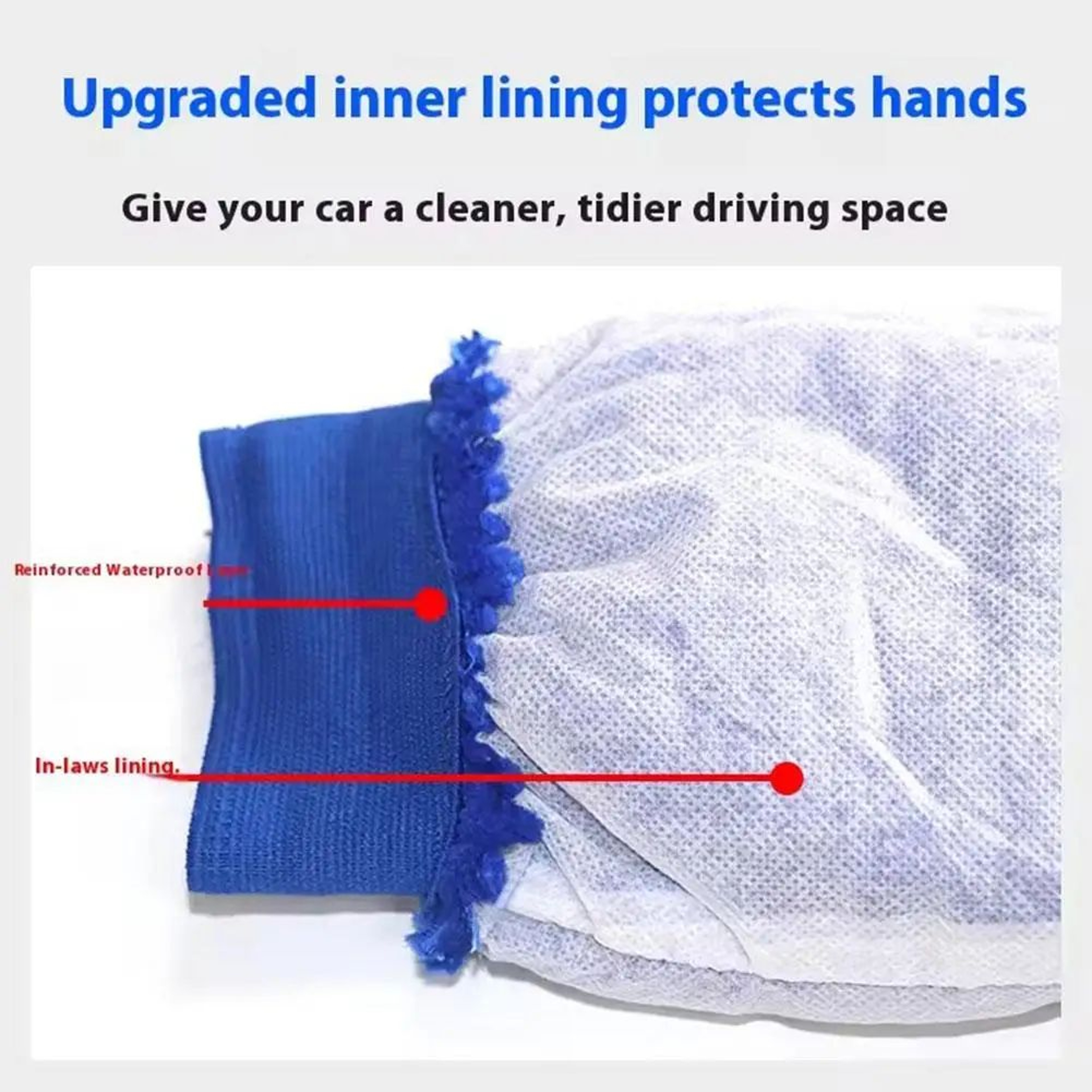 DoubleSided Microfiber Car Wash Mitt Gloves  ScratchFree Wash Super Absorbent Reusable Washable Cle 4