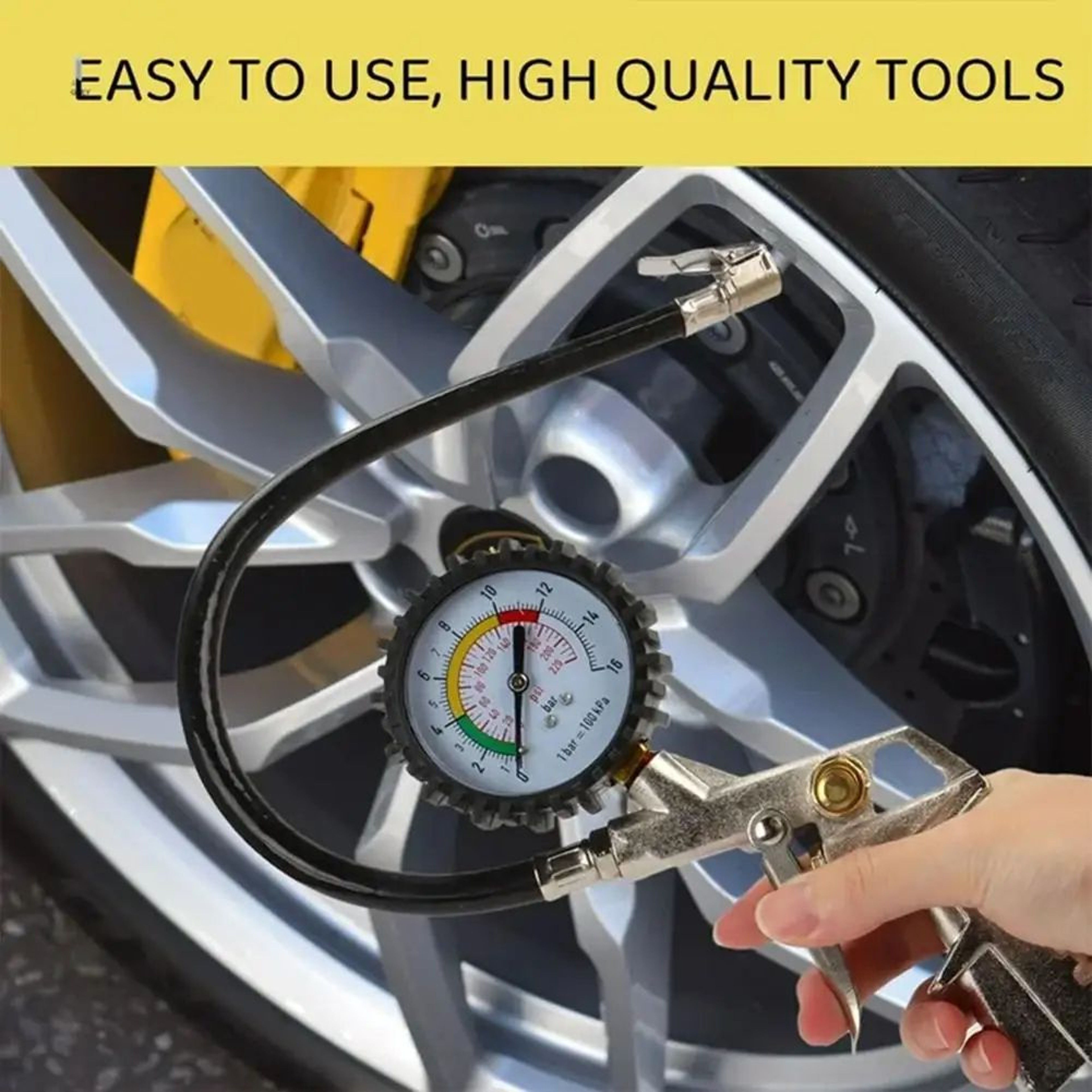 HighPrecision Digital Tire Pressure Gauge  OilFilled Inflation Meter With LCD Display For Accurate  2