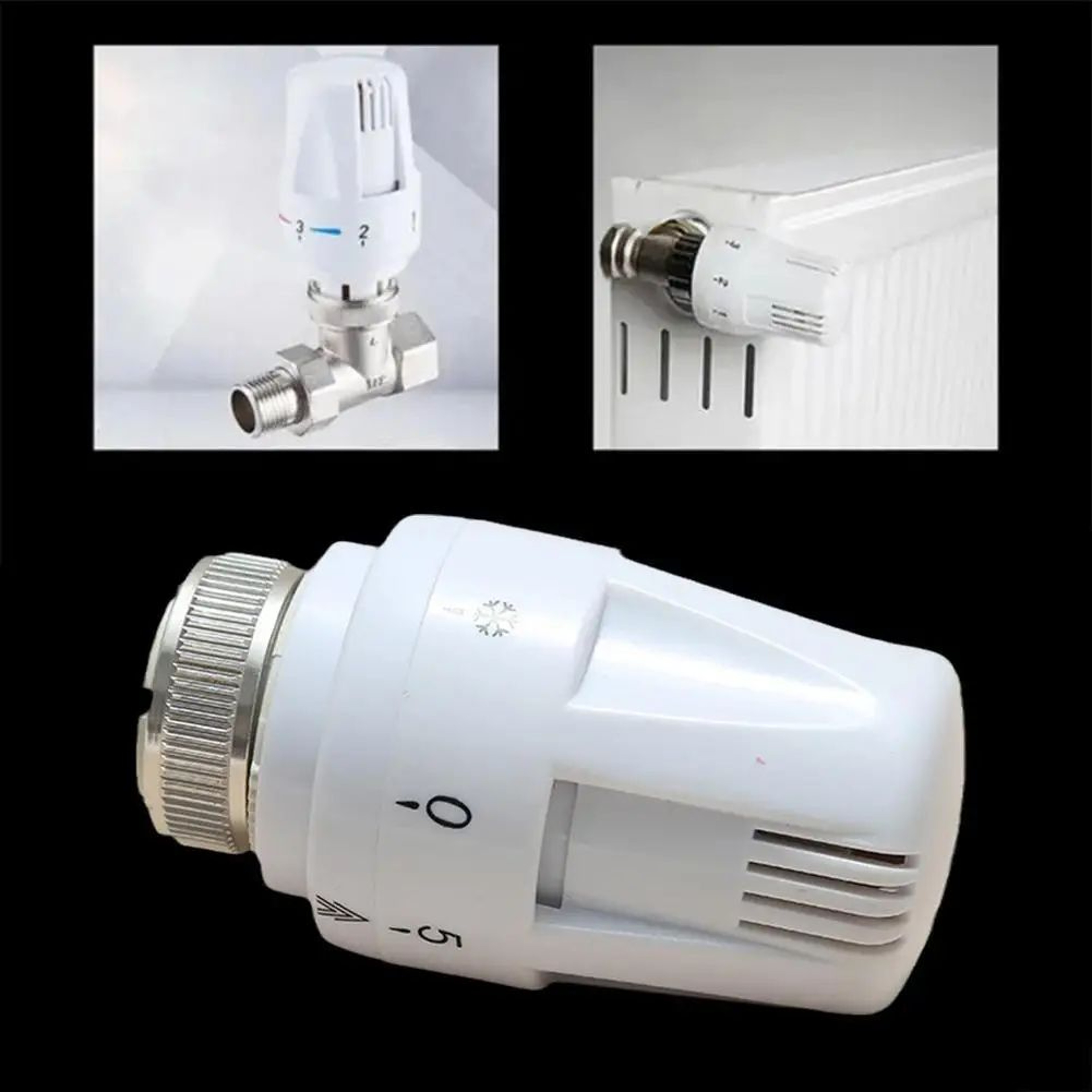 M30 Thermostatic Radiator Valve Head  Automatic Temperature Control TRV For Heating Systems EnergyS 5