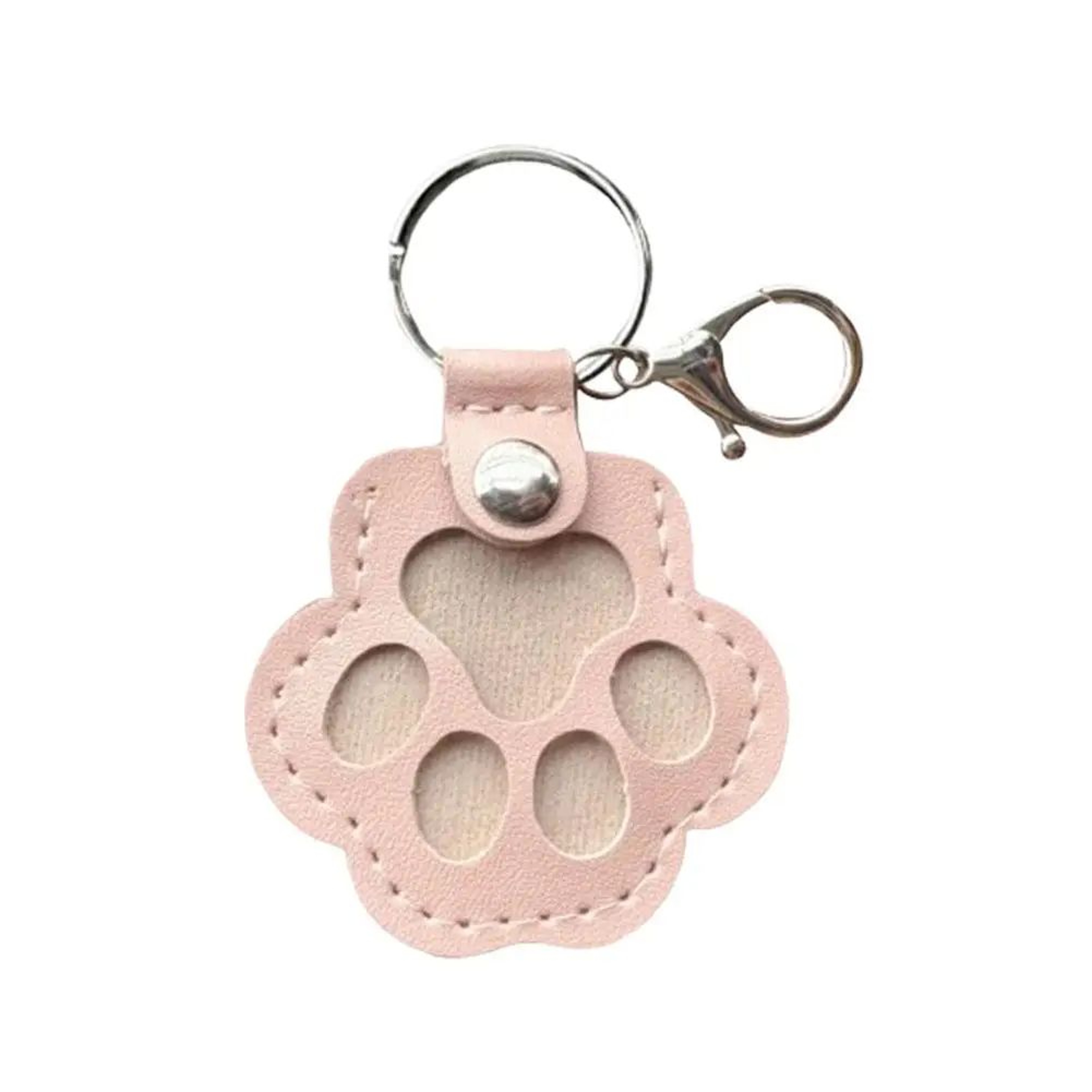 Cute Pet Hair Storage Keychain  Leather Cat Claw Souvenir Pendant For Dog Cat  Bunny Fur Keepsake M 12