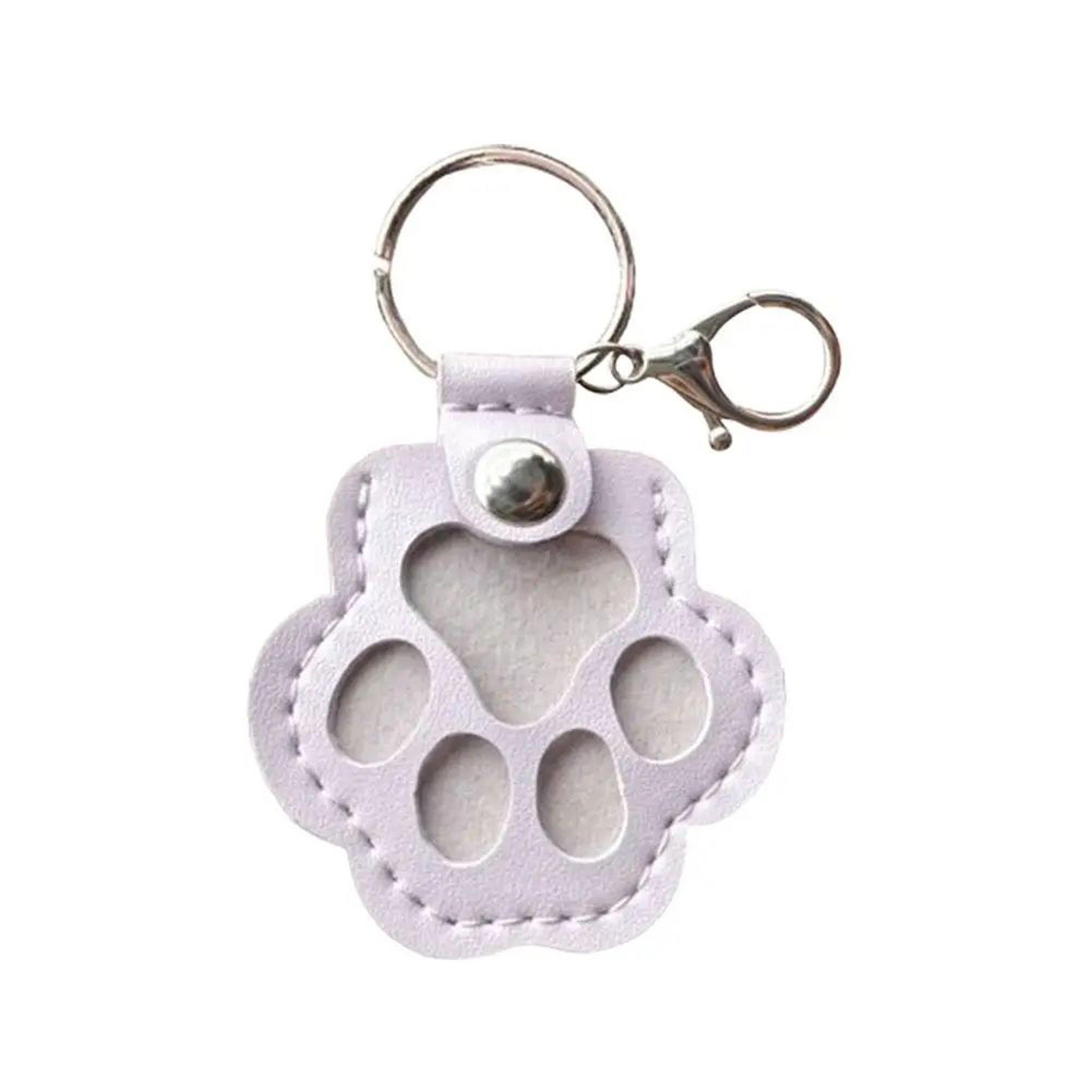 Cute Pet Hair Storage Keychain  Leather Cat Claw Souvenir Pendant For Dog Cat  Bunny Fur Keepsake M 13