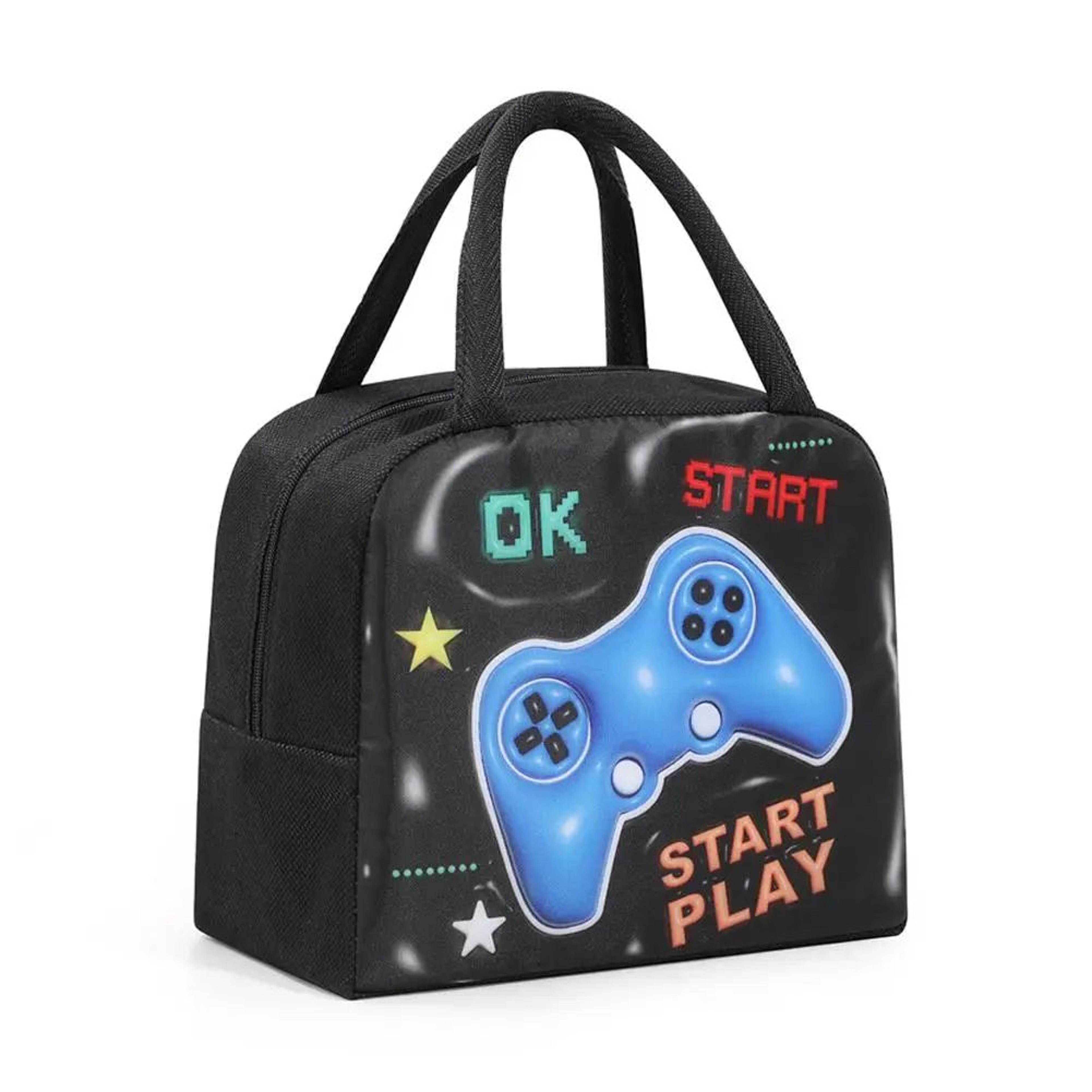 Kids Cartoon Insulated Lunch Bag  Portable Thermal Bento Cooler Tote With Ice Pack Space For School 12
