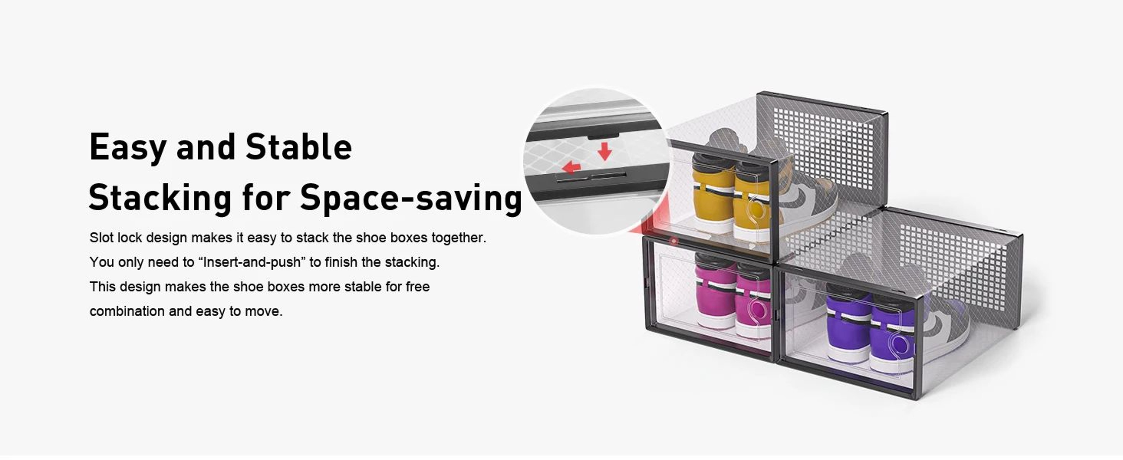 Clear Stackable Shoe Storage Boxes  Large Sneaker Organizer Containers SpaceSaving Shoe Rack Altern 11