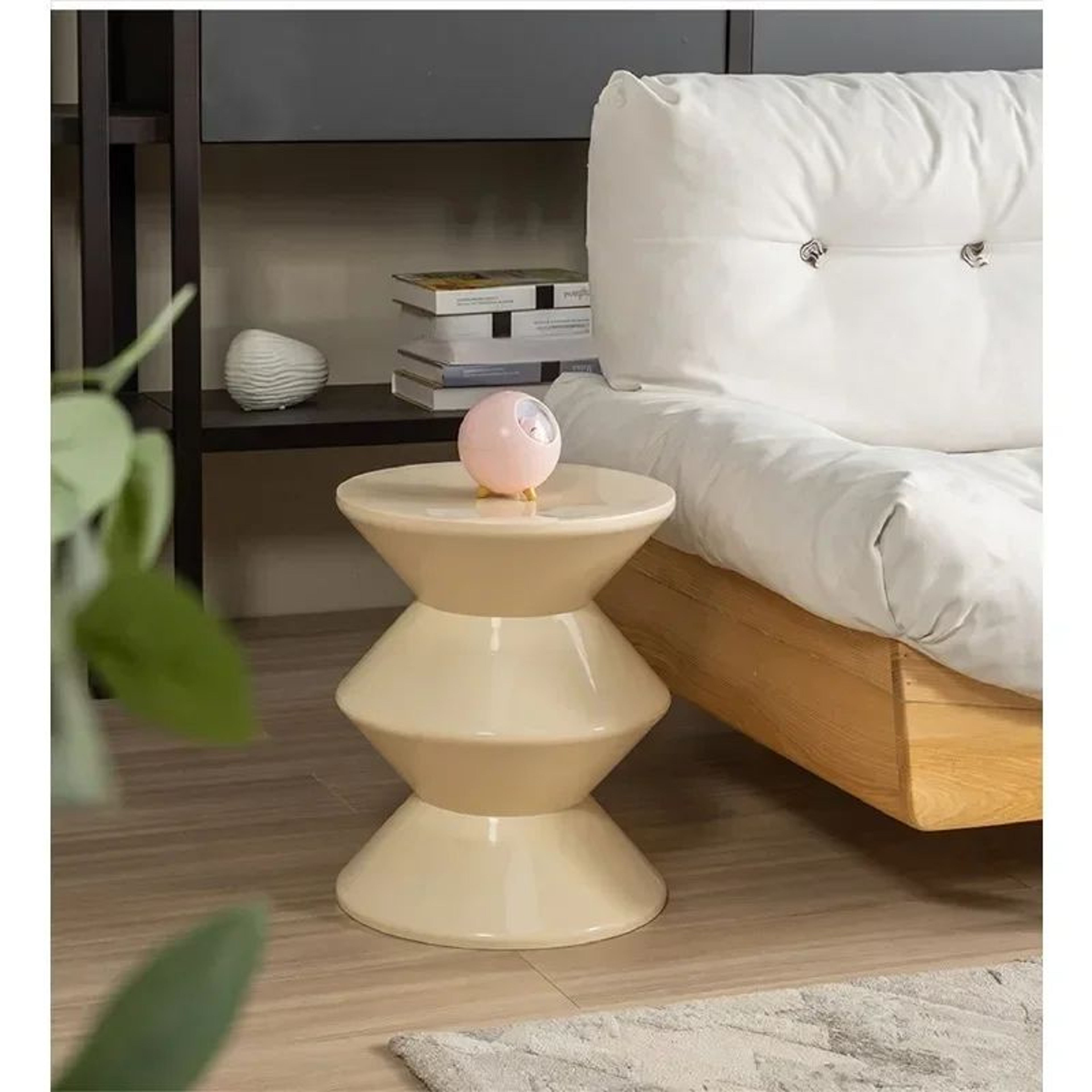 Modern Plastic Side End Table  Durable Small Coffee Table Nightstand For Living Room Sofa Hallway B 7