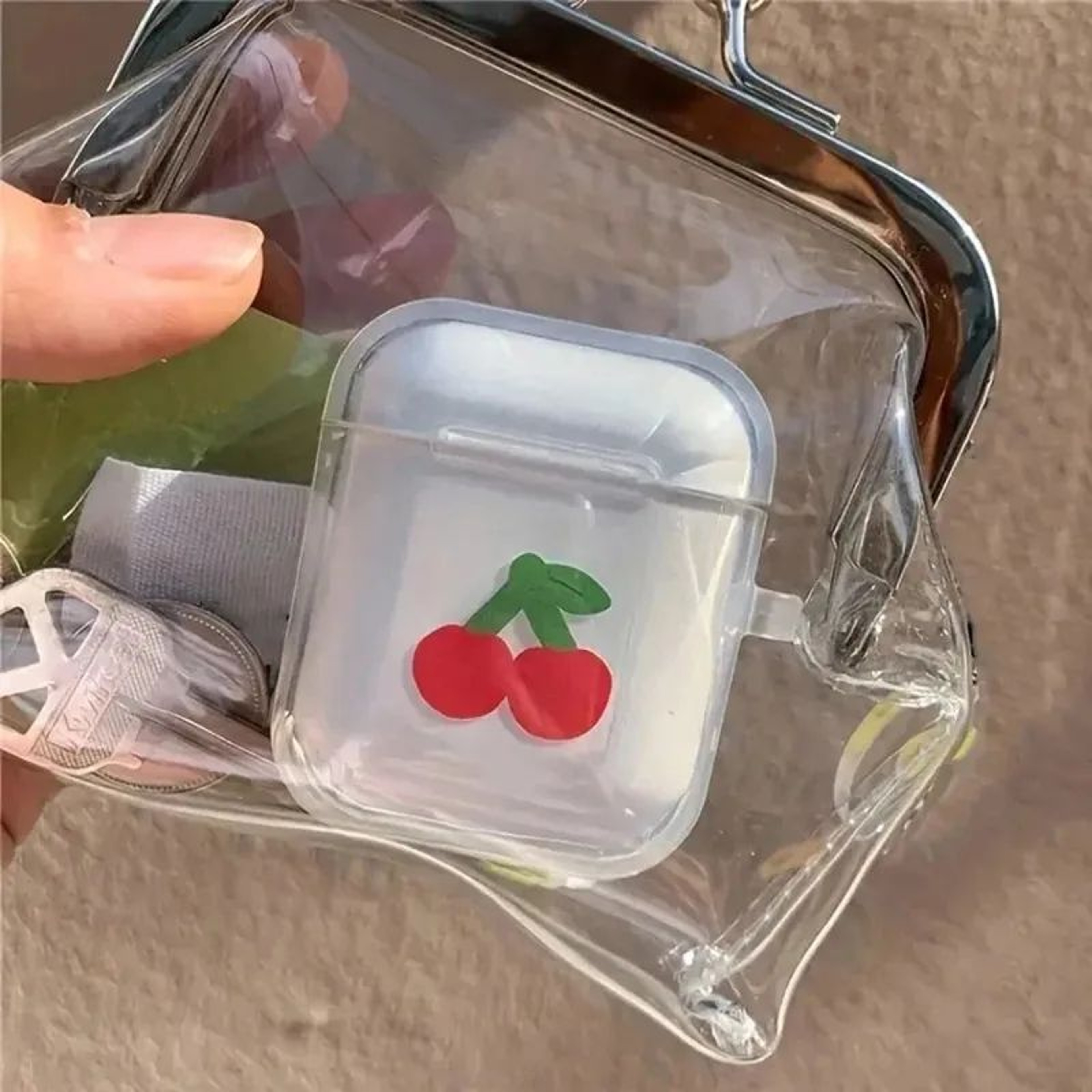 Transparent PVC Coin Purse Makeup Bag  Portable Travel Storage Pouch For Change Earphones Lipstick  3
