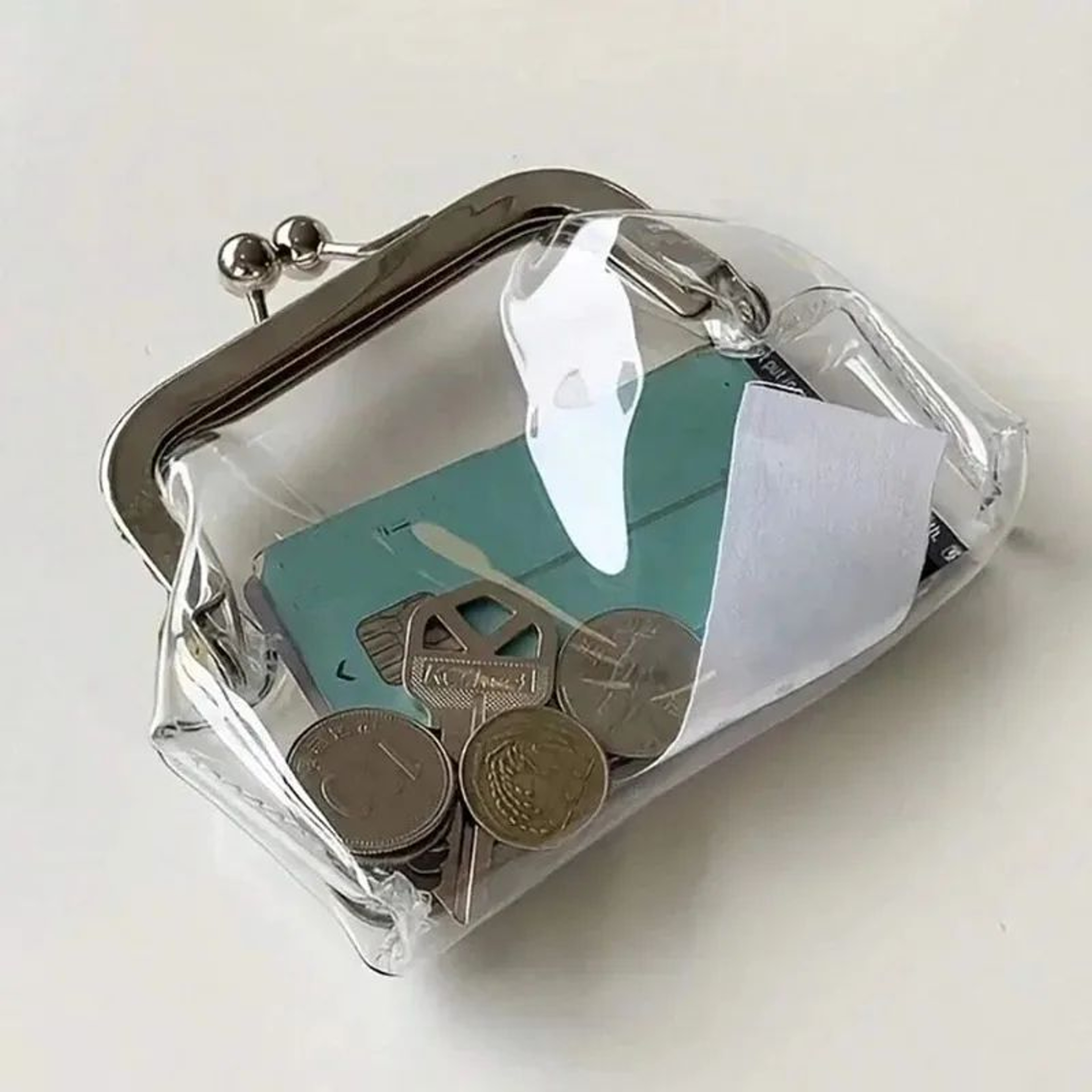 Transparent PVC Coin Purse Makeup Bag  Portable Travel Storage Pouch For Change Earphones Lipstick  8