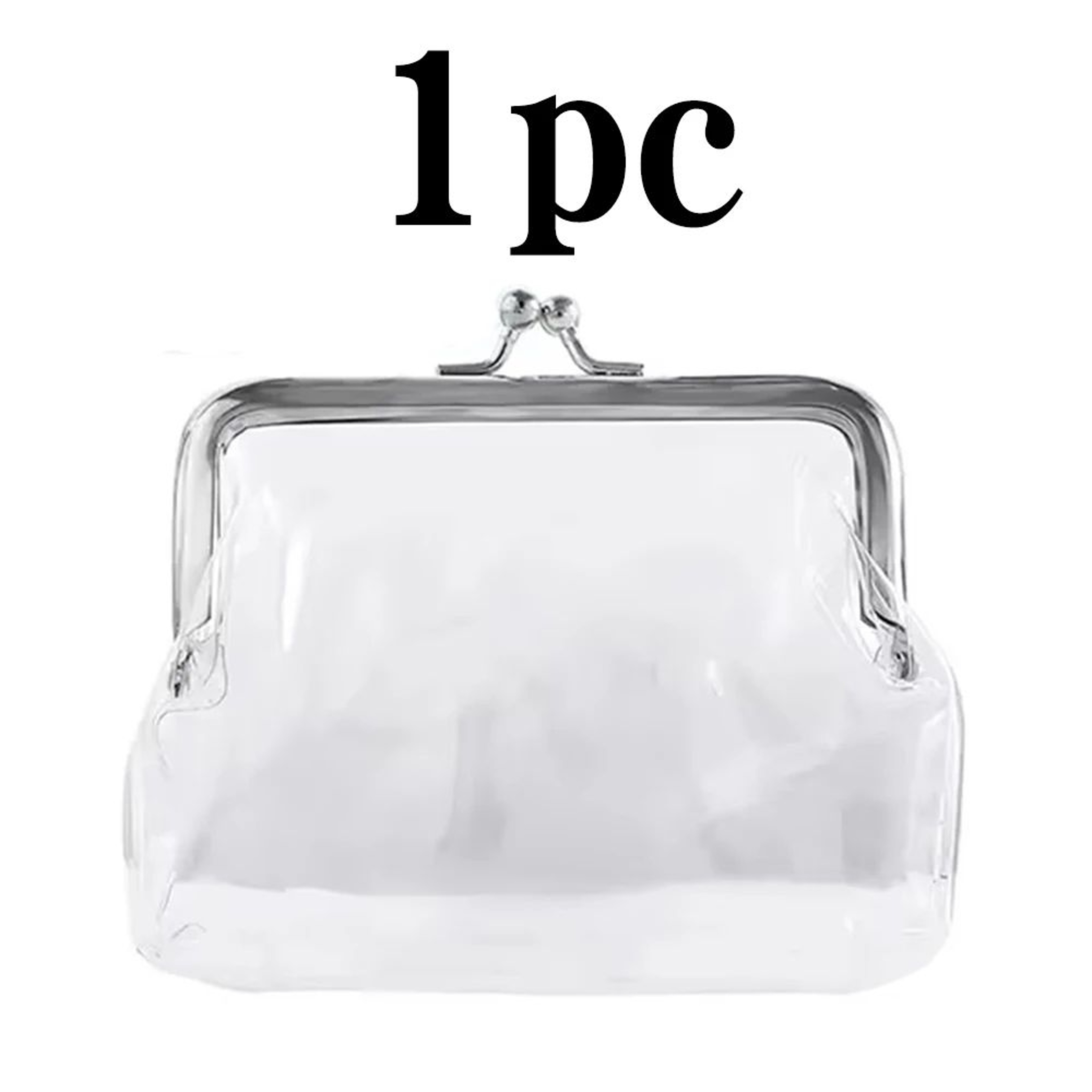 Transparent PVC Coin Purse Makeup Bag  Portable Travel Storage Pouch For Change Earphones Lipstick  12