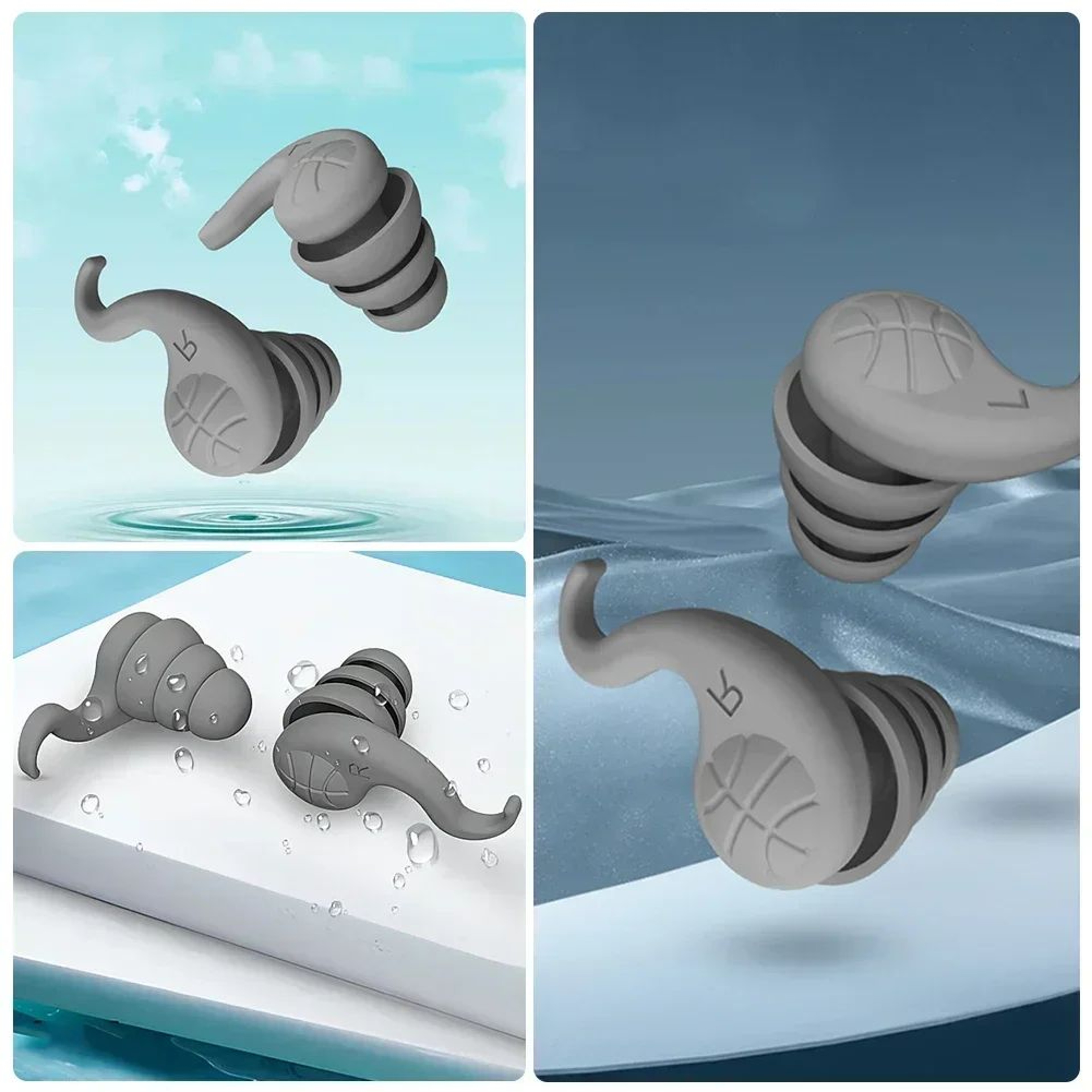 3Layer Reusable Silicone Sleep Earplugs For Noise Reduction  Snoring  Soft Waterproof For Travel  S 3