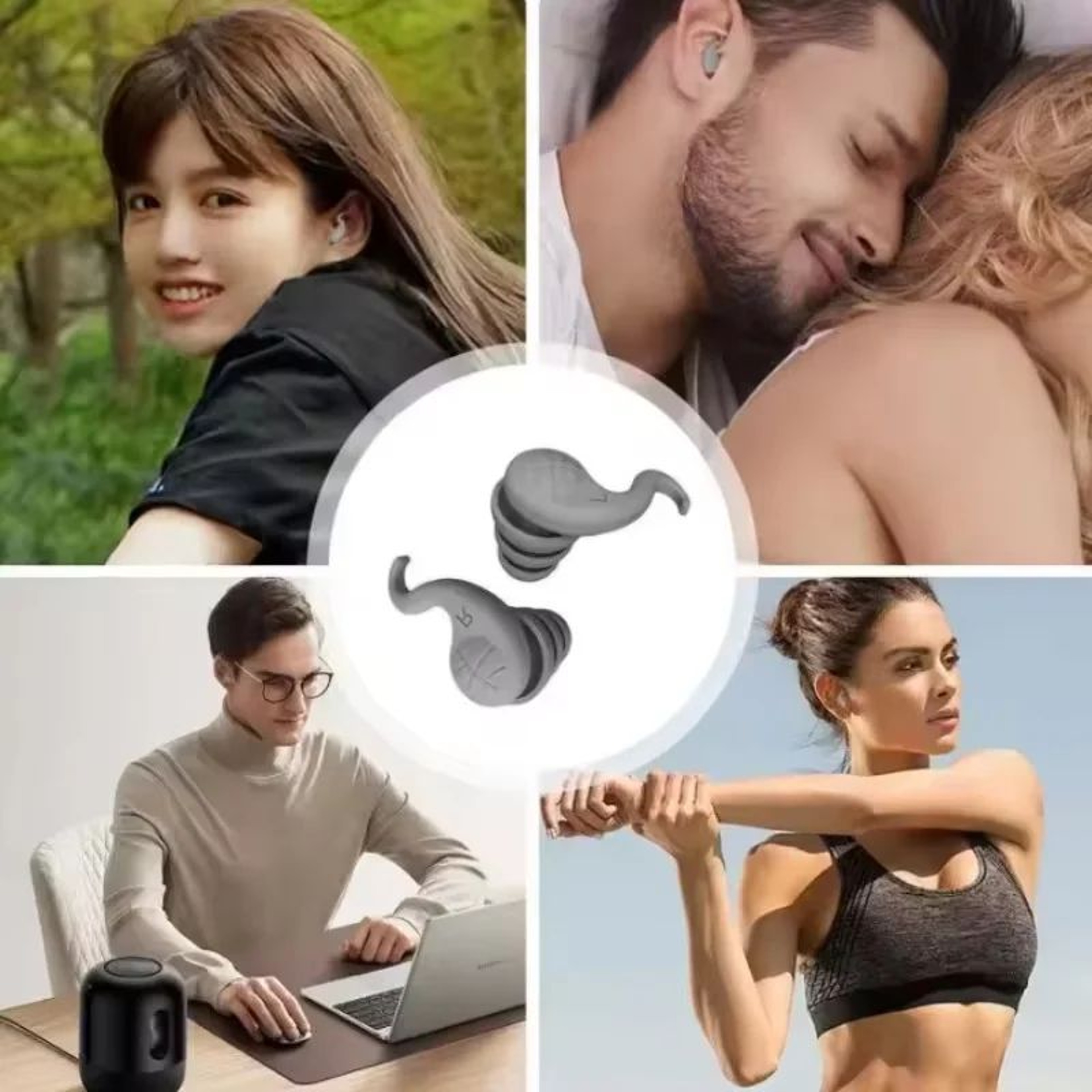 3Layer Reusable Silicone Sleep Earplugs For Noise Reduction  Snoring  Soft Waterproof For Travel  S 5