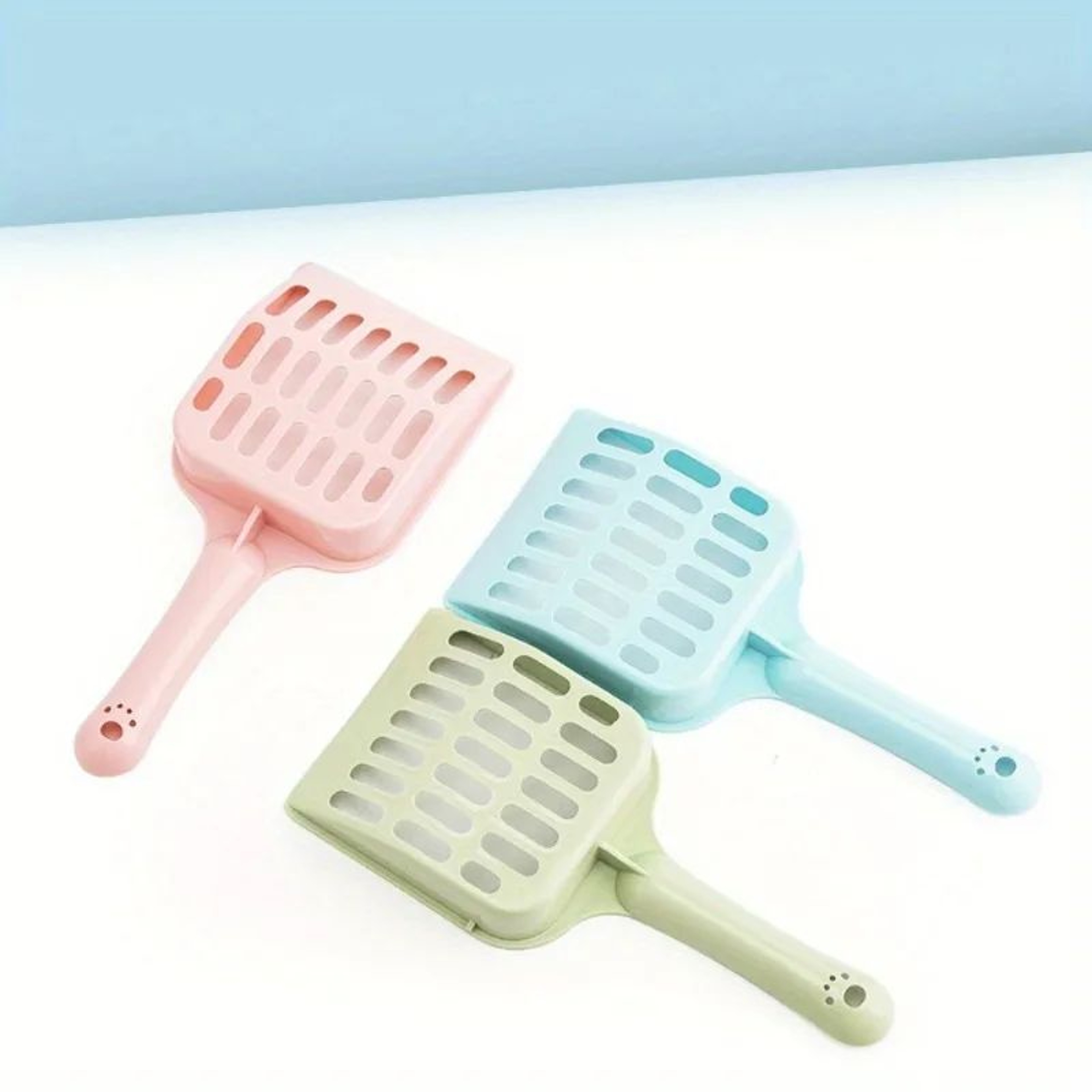 Fine Mesh Cat Litter Scoop With Durable Plastic Handle  Fast Easy Cleaning Pet Waste Shovel For Cat 3