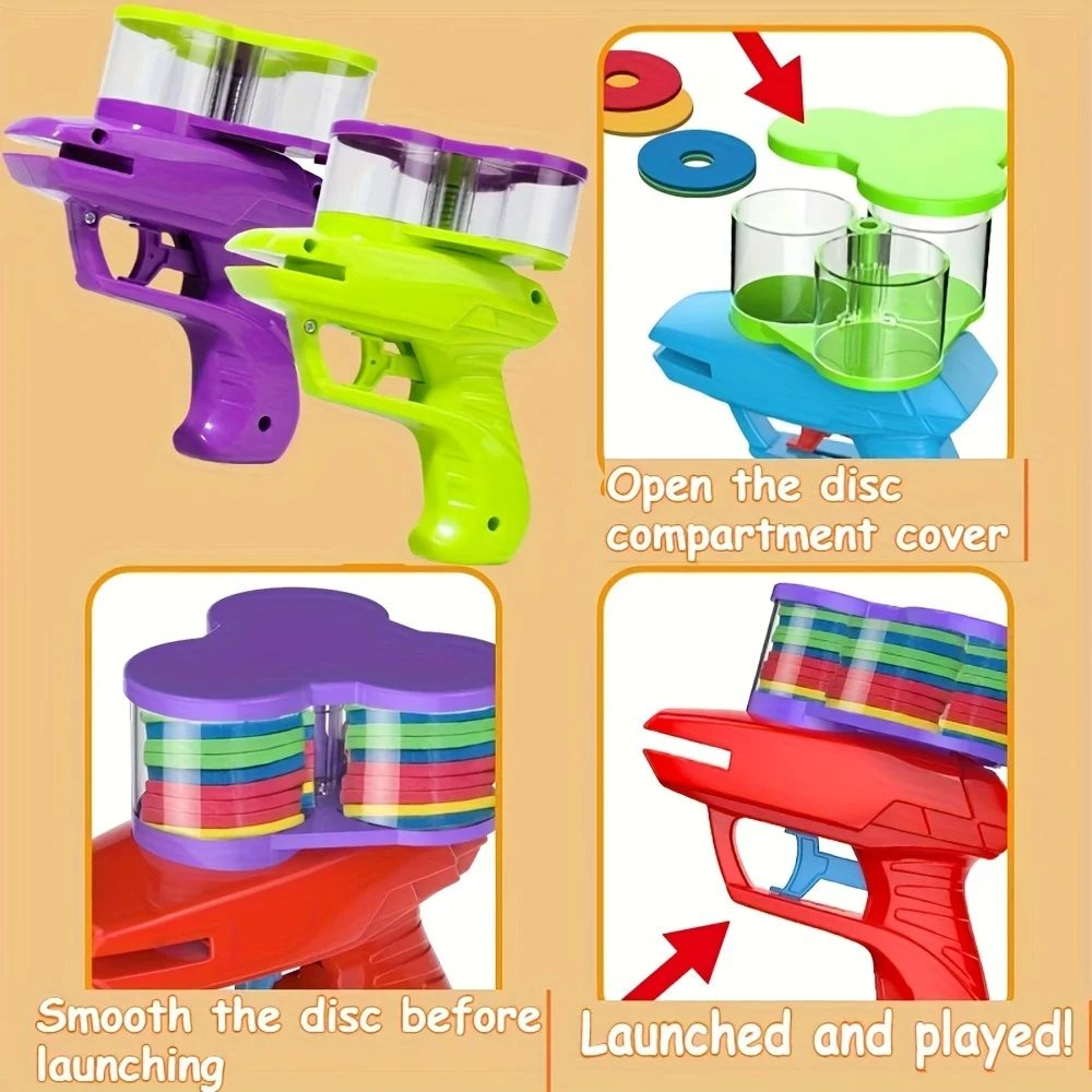 3Hole Target Launcher Toy For Kids 3  Interactive Party Game ABS Mini Blaster Fun Christmas Gift Id 4