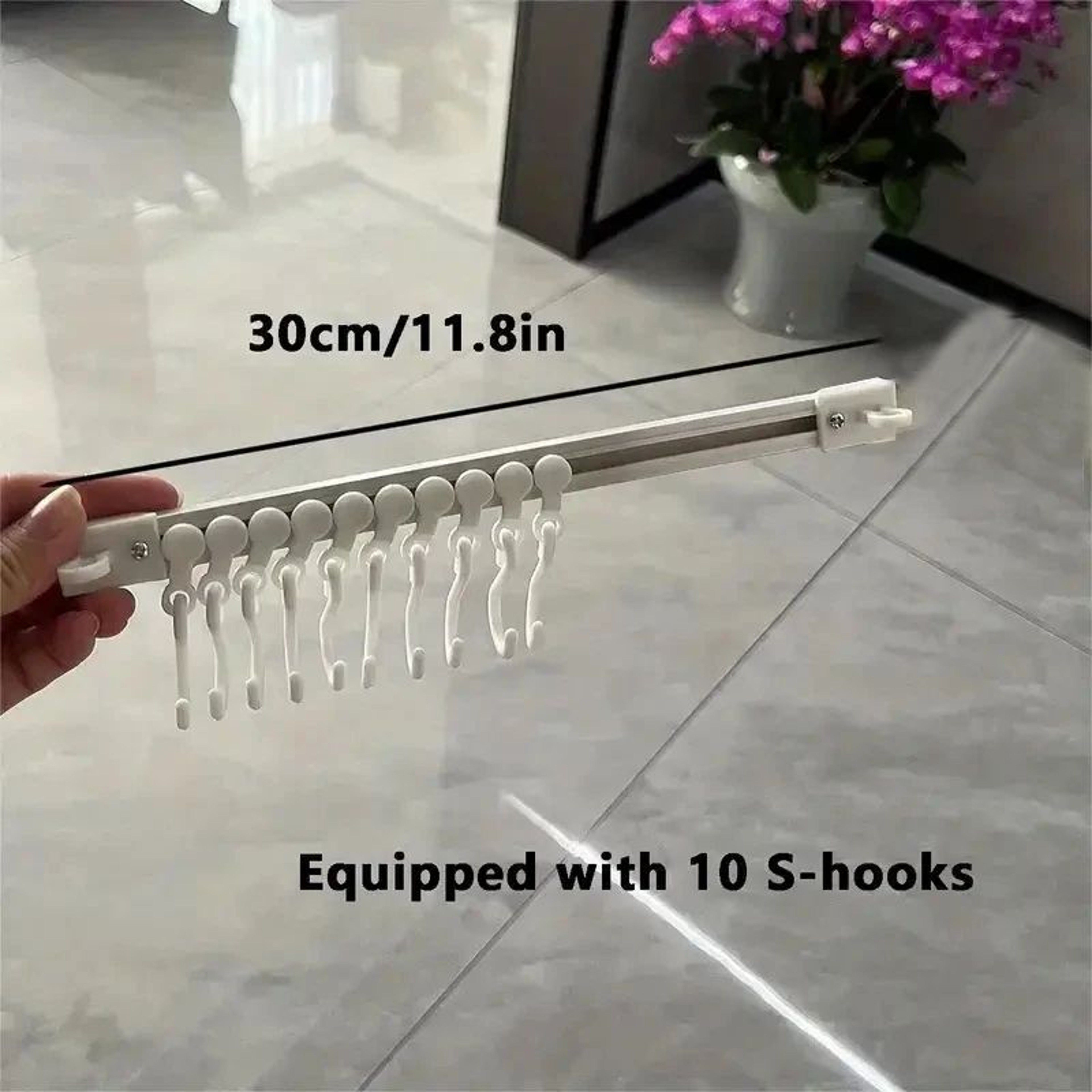 NoDrill Adhesive Sliding Hooks For Door Back  Strong Kitchen Cabinet Organizer Rack SpaceSaving Sto 1