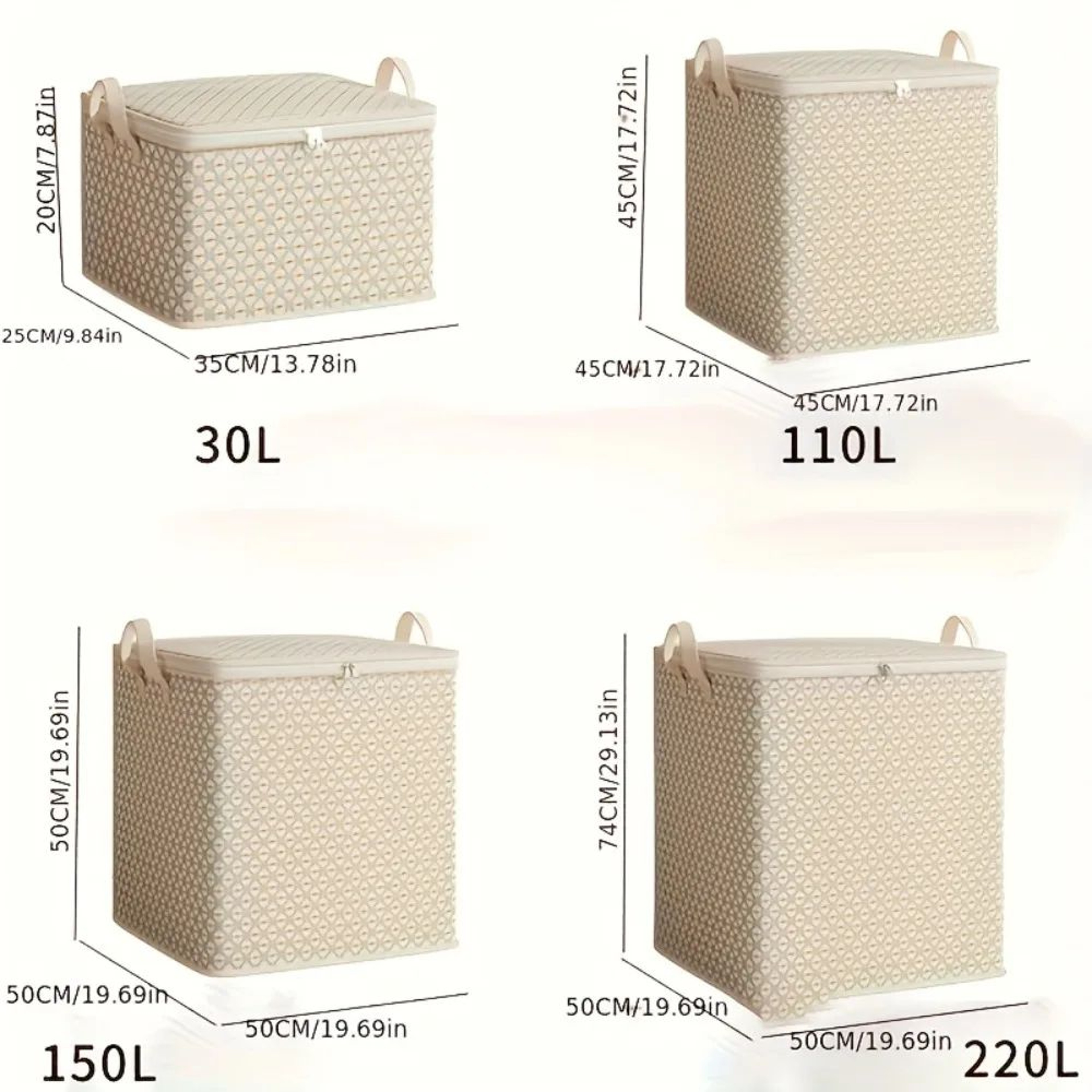 Extra Large Under Bed Storage Bag W Zipper  Bedding  Clothing Organizer Foldable Space Saver For Cl 2