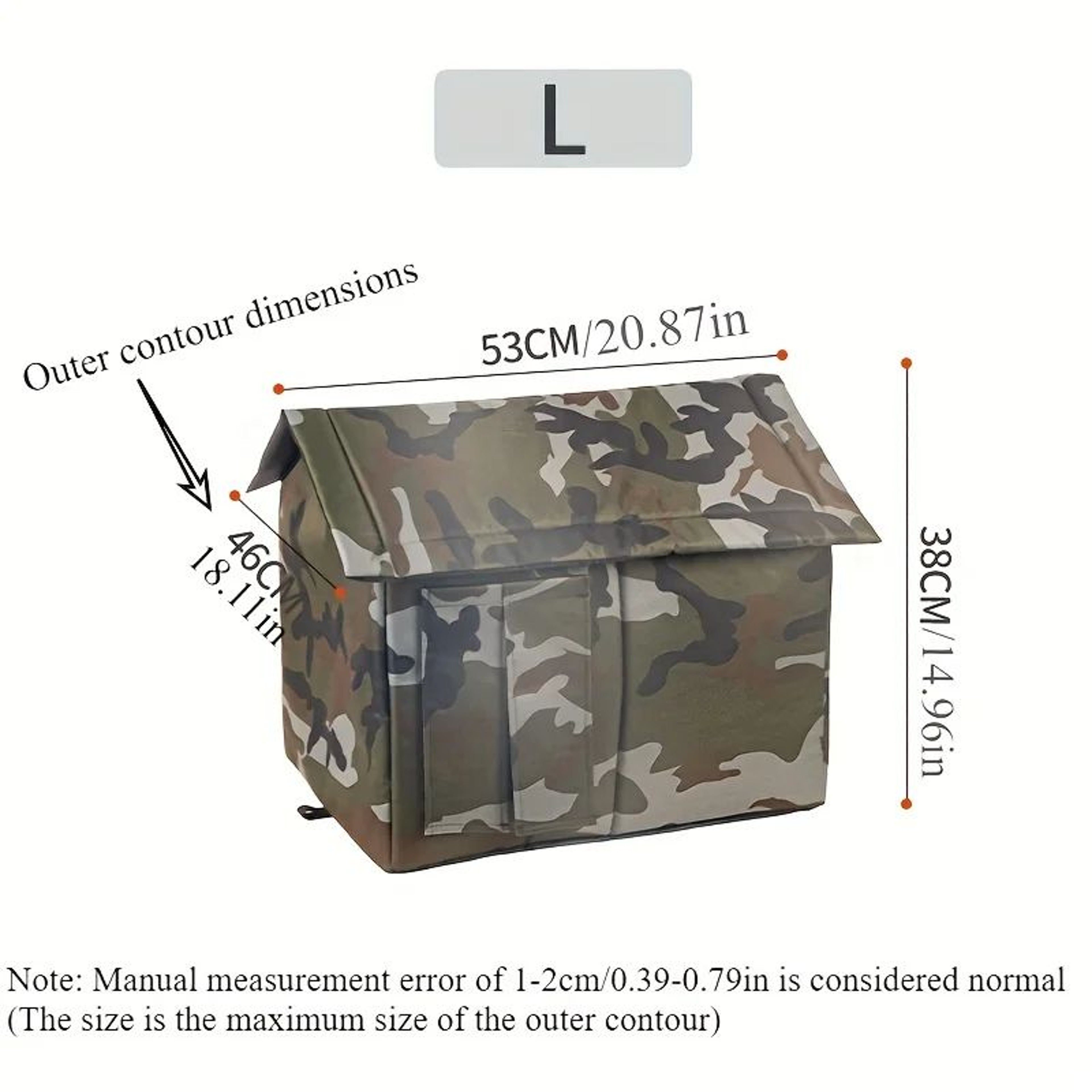 Outdoor Camouflage Cat House  Warm Oxford Fabric Pet Shelter FourSeason Closed Cat Nest For Cold We 6