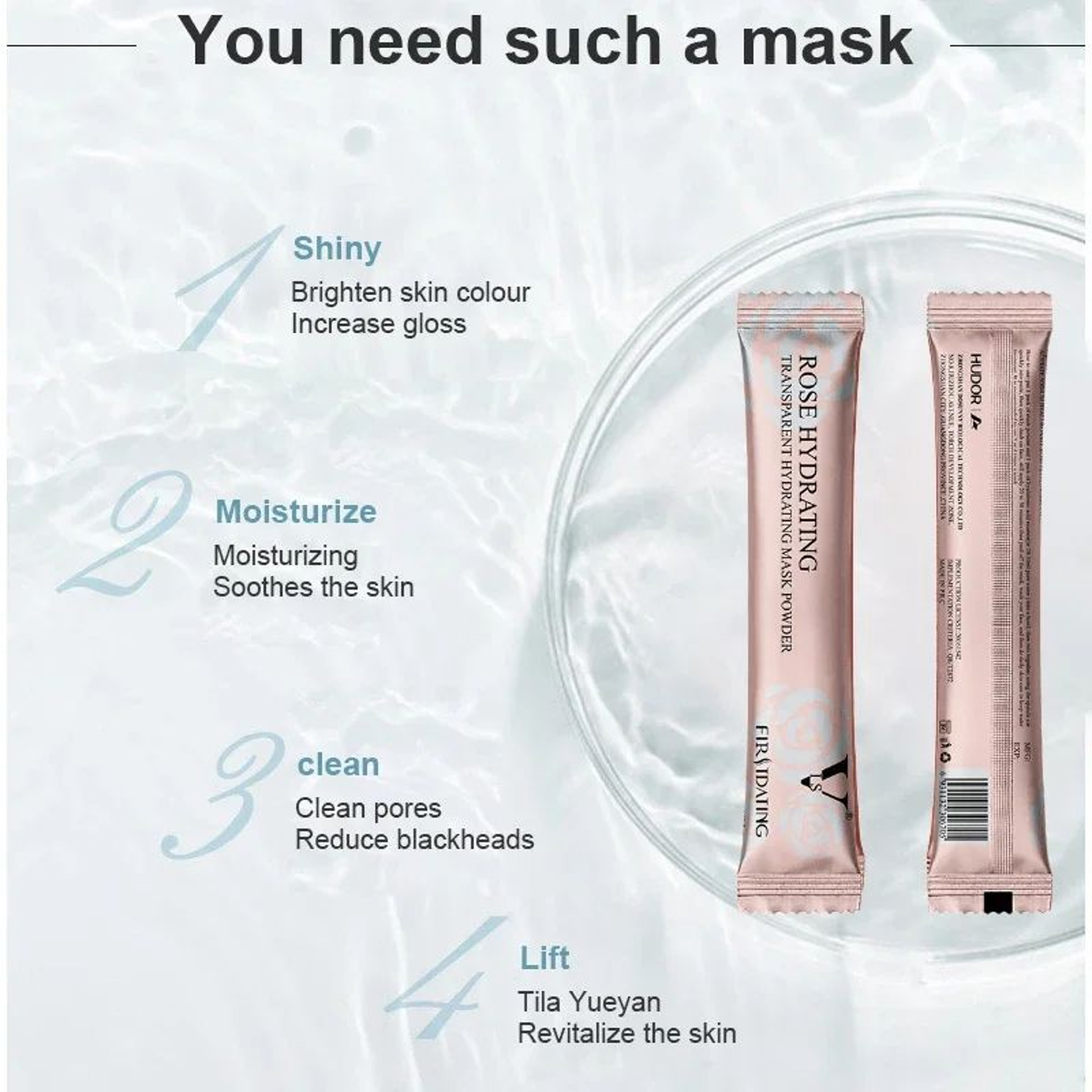 Hydro Jelly Face Mask Powder  Rose Whitening  Aloe Vera DIY Rubber PeelOff SPA Mask For Hydration   2
