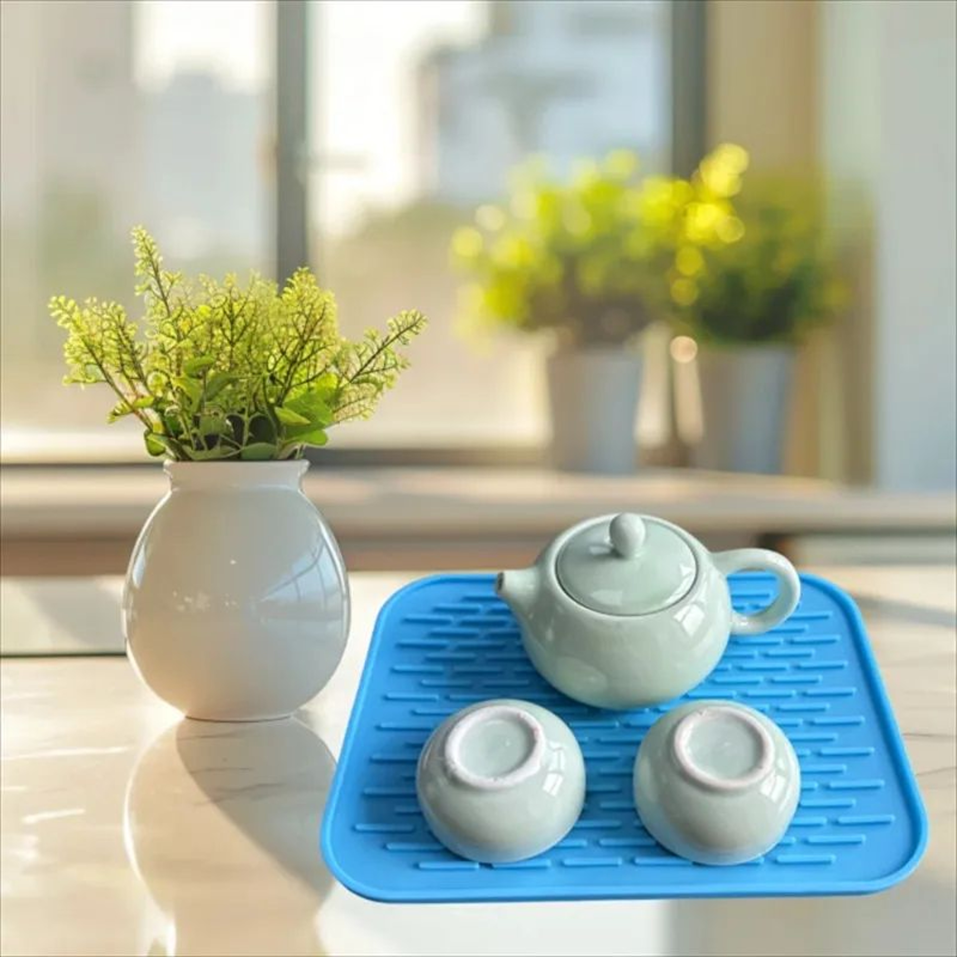 Heat Resistant Silicone Table Pad Trivet  Hot Pot  Pan Mat Protector Flexible EasyWash Coaster For  4