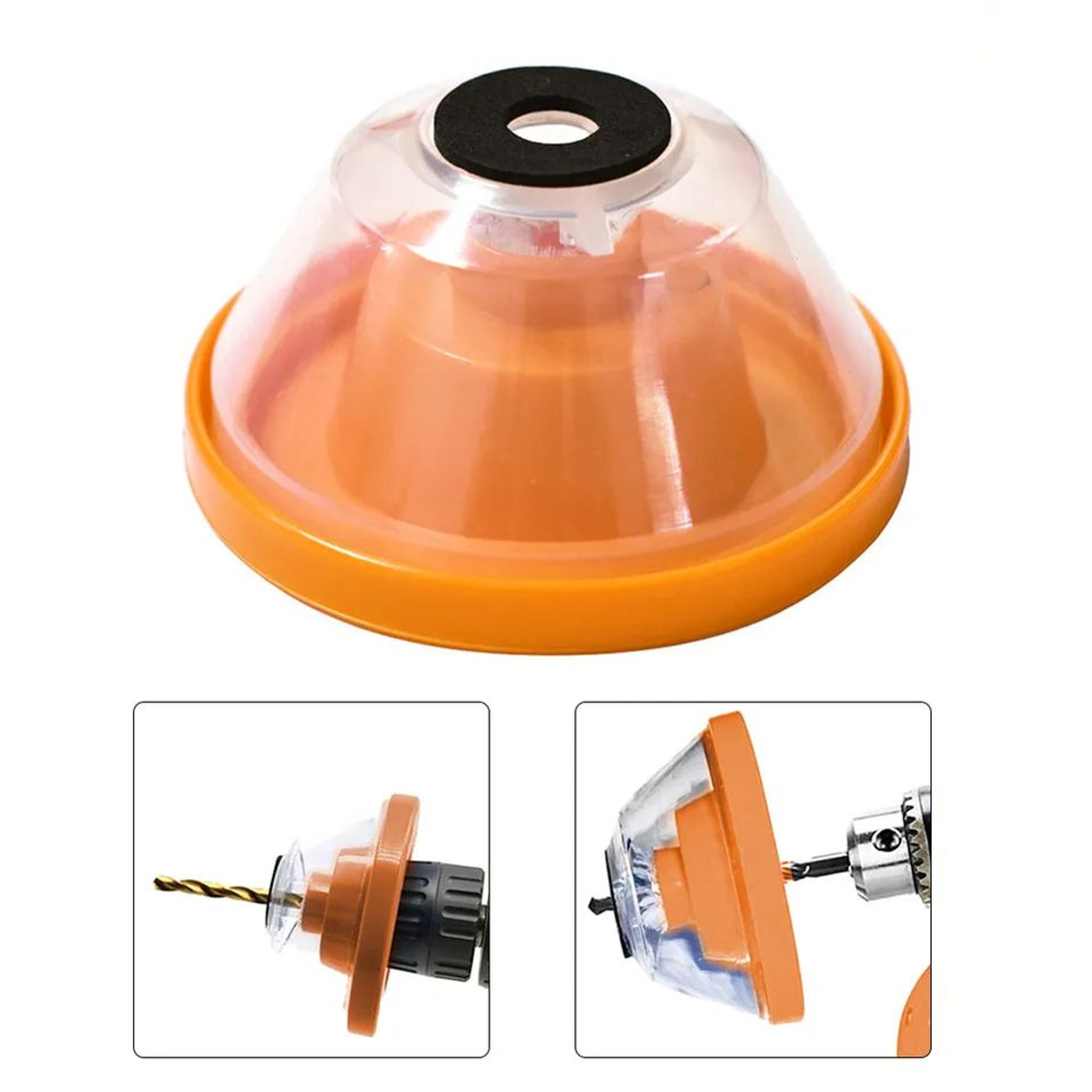Electric Drill Dust Cover Collector  DustProof Bowl Shield W Sealed Buckle Fits 410mm Bits For Clea 2