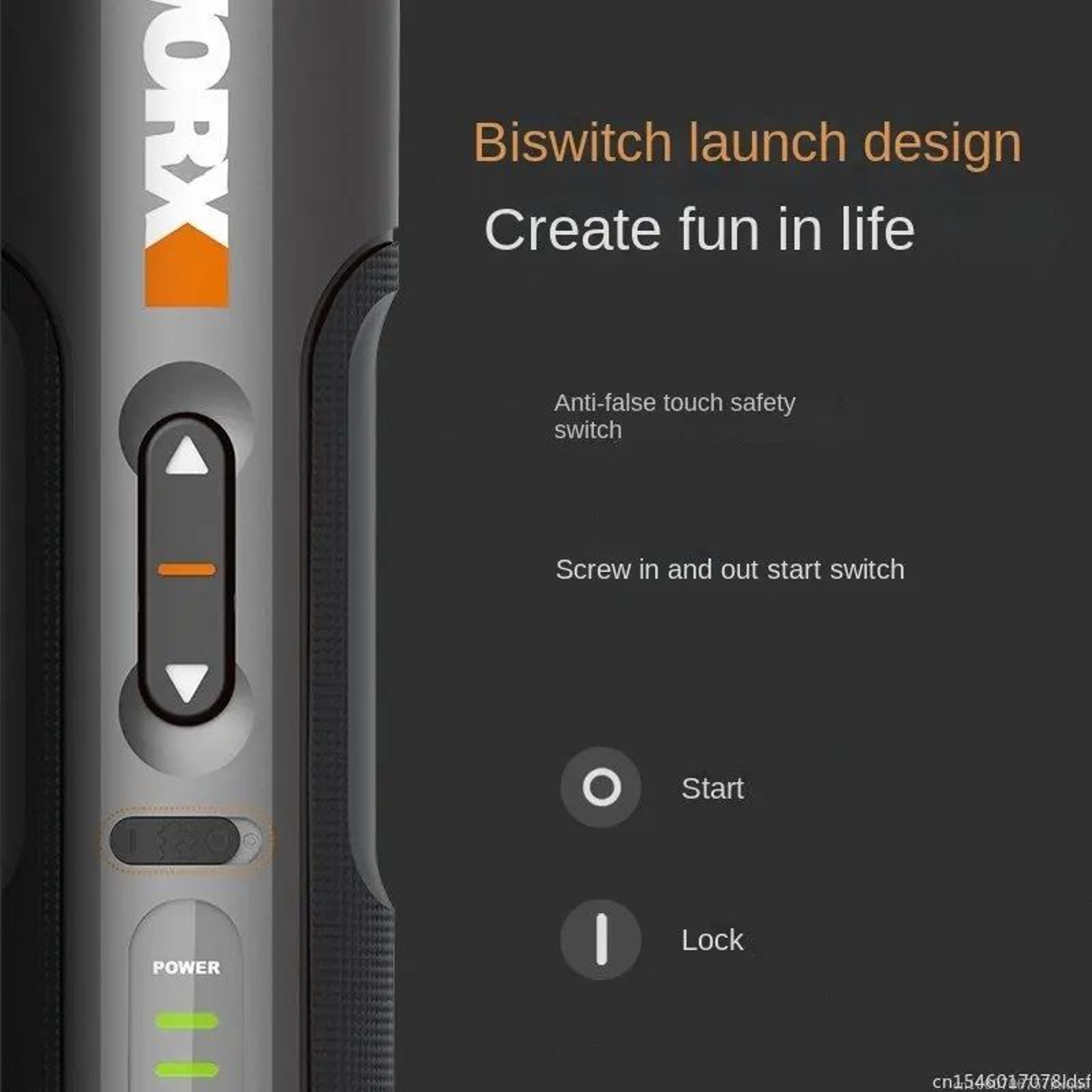 WORX WX242 Cordless Electric Screwdriver 4V  TypeC Rechargeable 30 Bits LED Light 7 Torque Settings