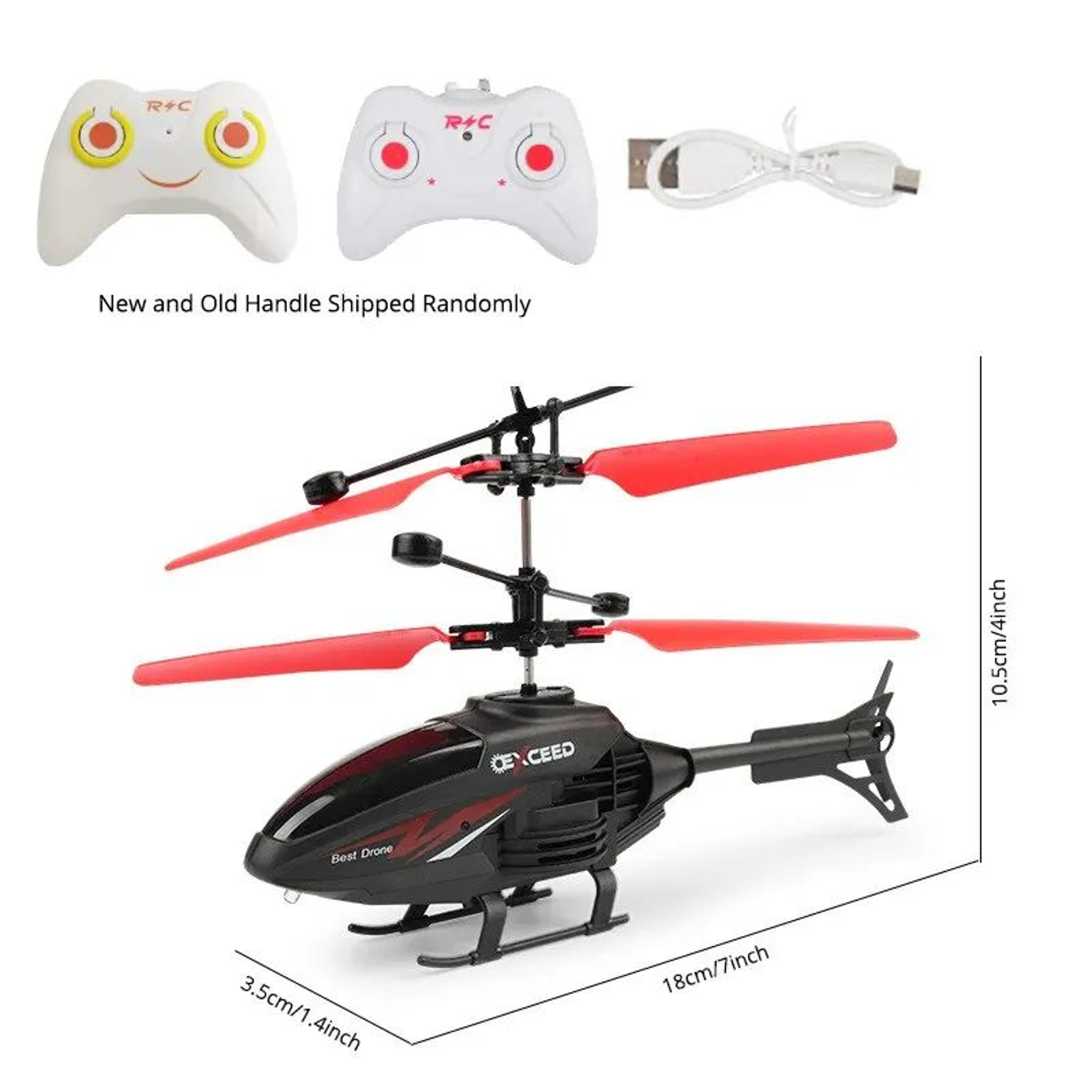 Gesture Control RC Helicopter Toy  2Channel Induction Flying Aircraft W LED Lights USB Rechargeable 5