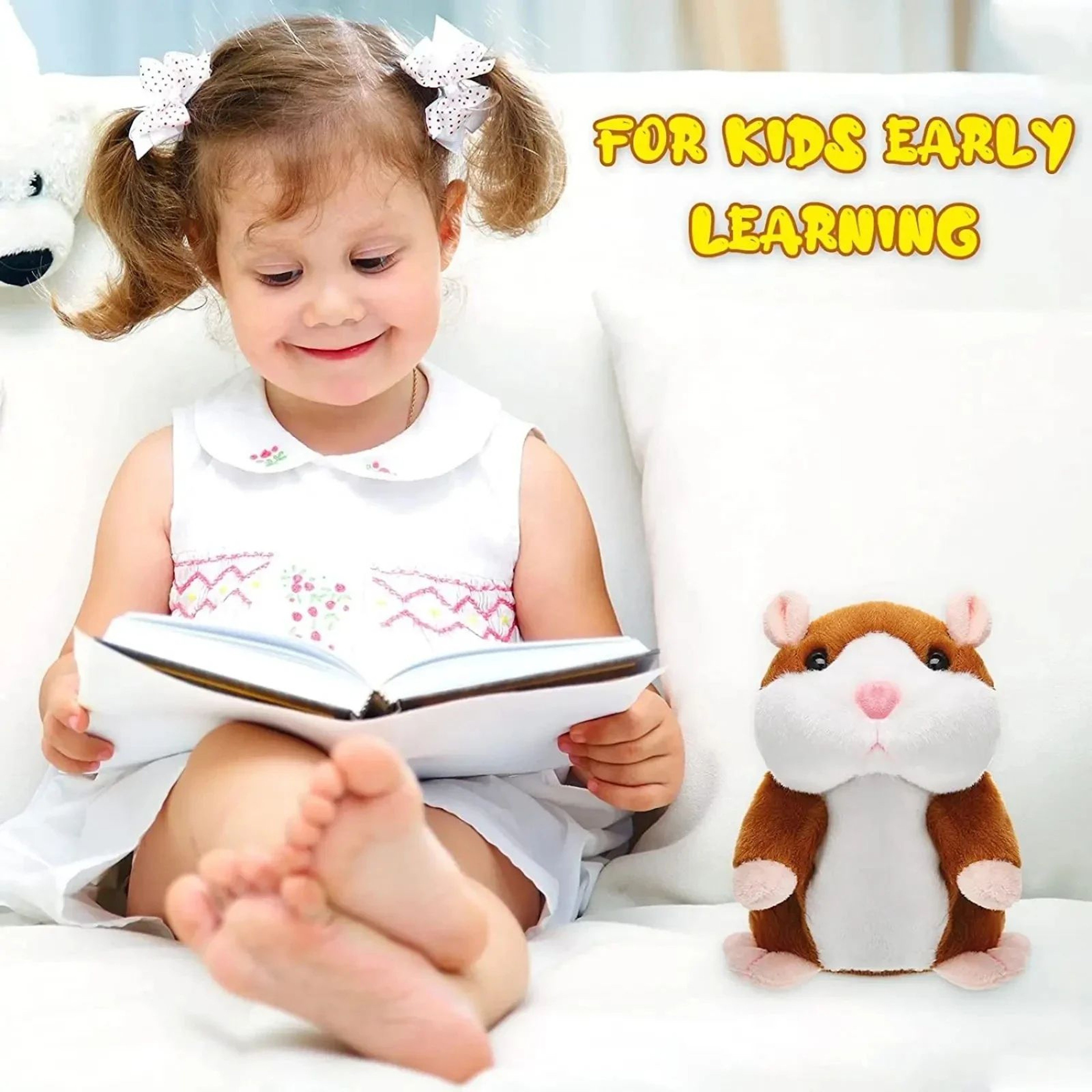 Talking Hamster Plush Toy  Voice Repeater  Nodding Doll Funny Interactive Kids Gift For Toddlers So 1