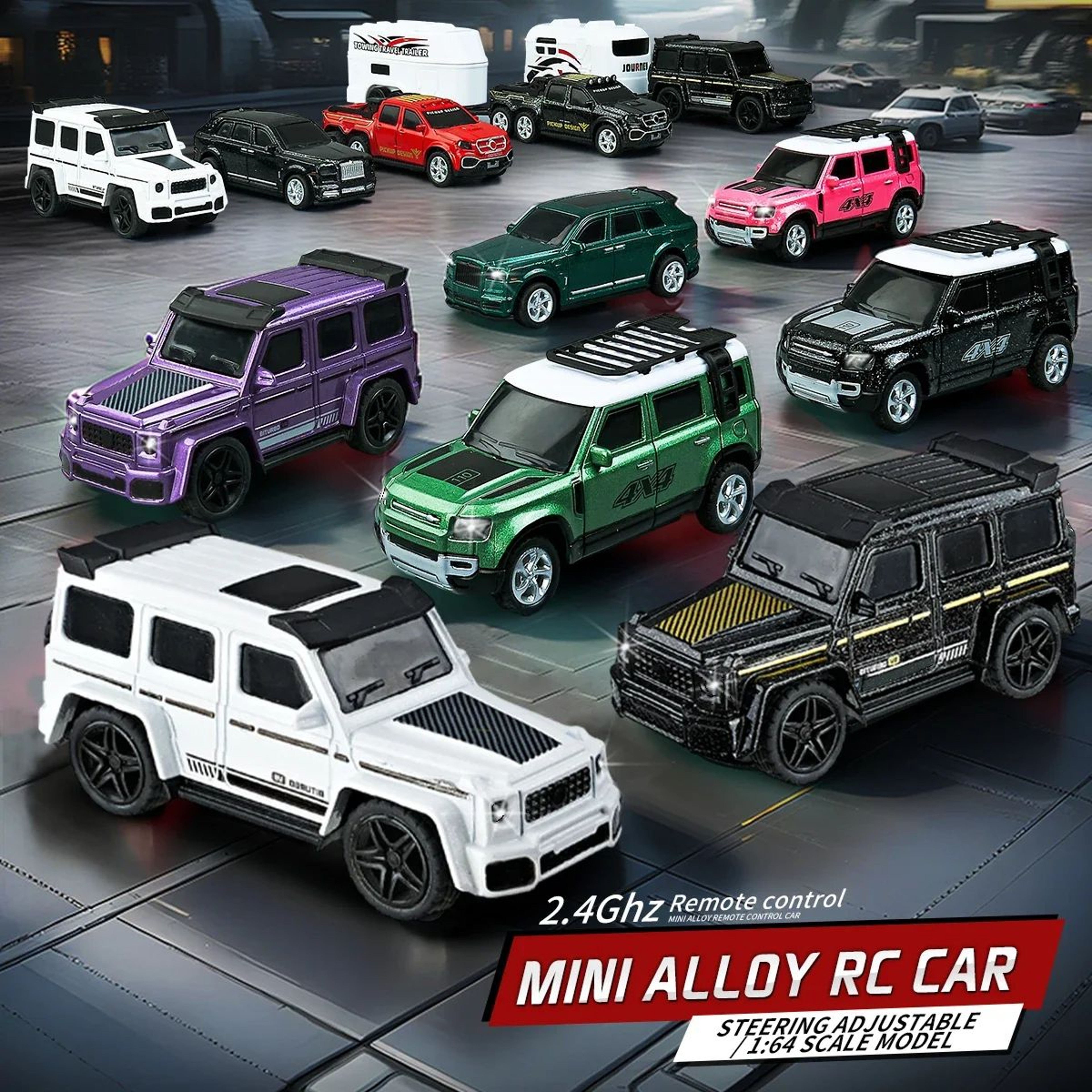 164 Mini RC Car Alloy  60Min Run Time 98131 Ft Remote Range USB Rechargeable Pocket Remote Control  2