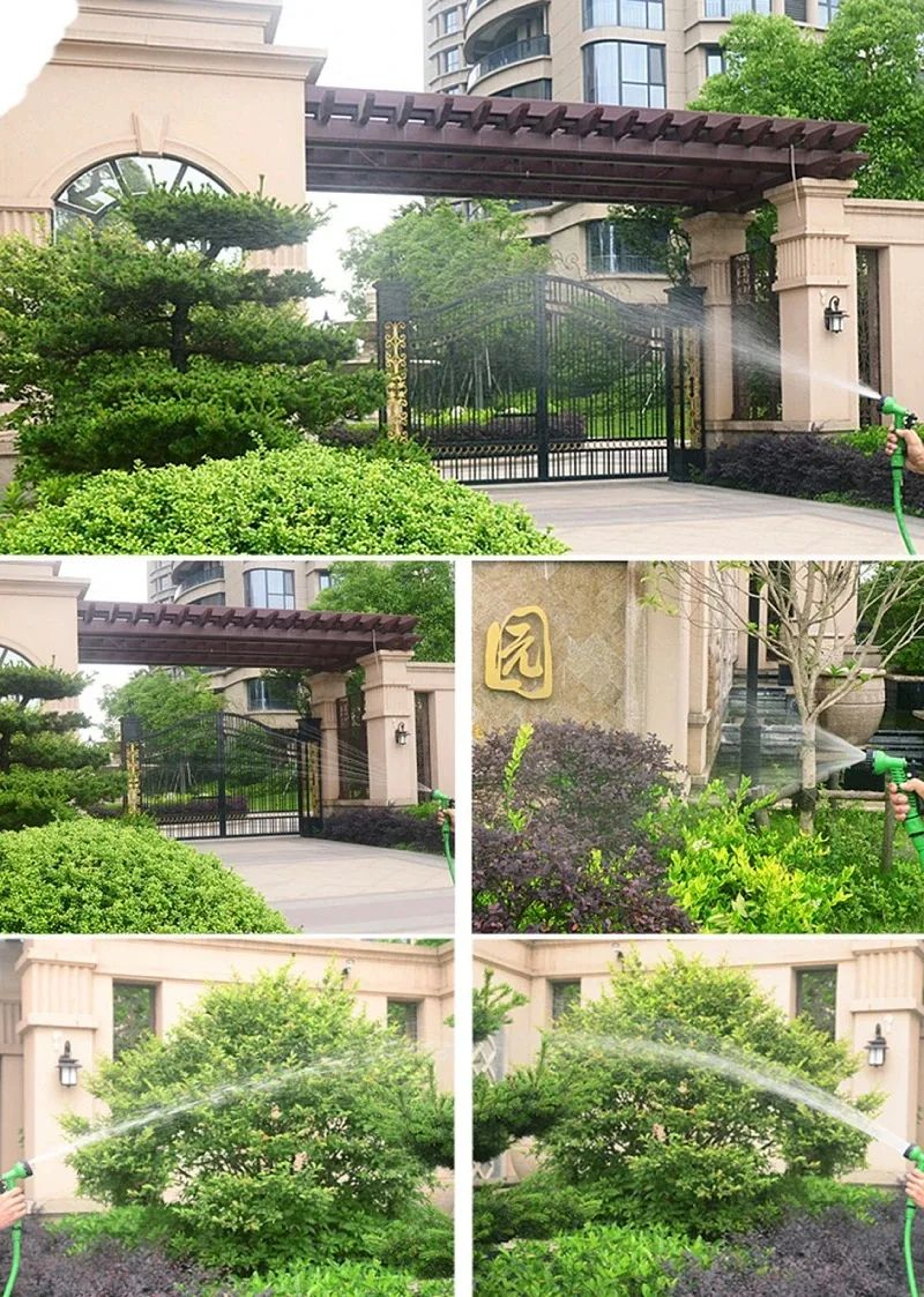Expandable Garden Hose 25200 Ft W HighPressure Spray Nozzle  Lightweight Magic Water Pipe For Car W 15
